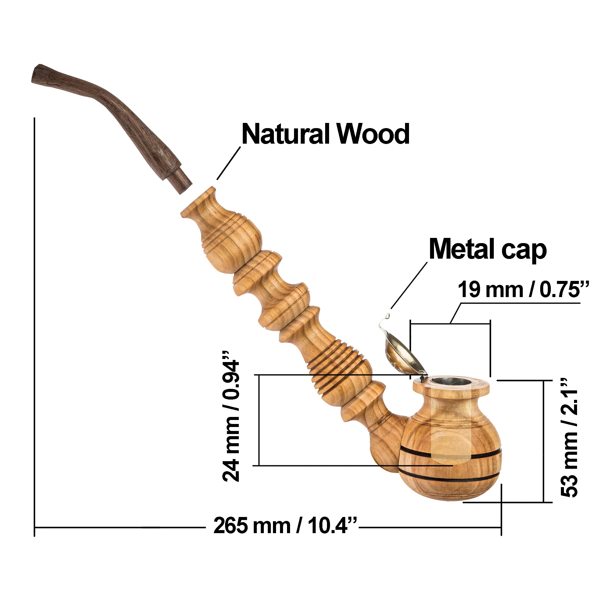 Amazon.com: Handmade Wooden Tobacco pipe (amber) : Health & Household