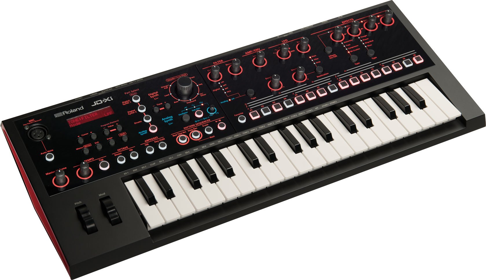 Roland SH-201 シンセサイザー 本体 電源付き 動作品 ノブ欠品あり