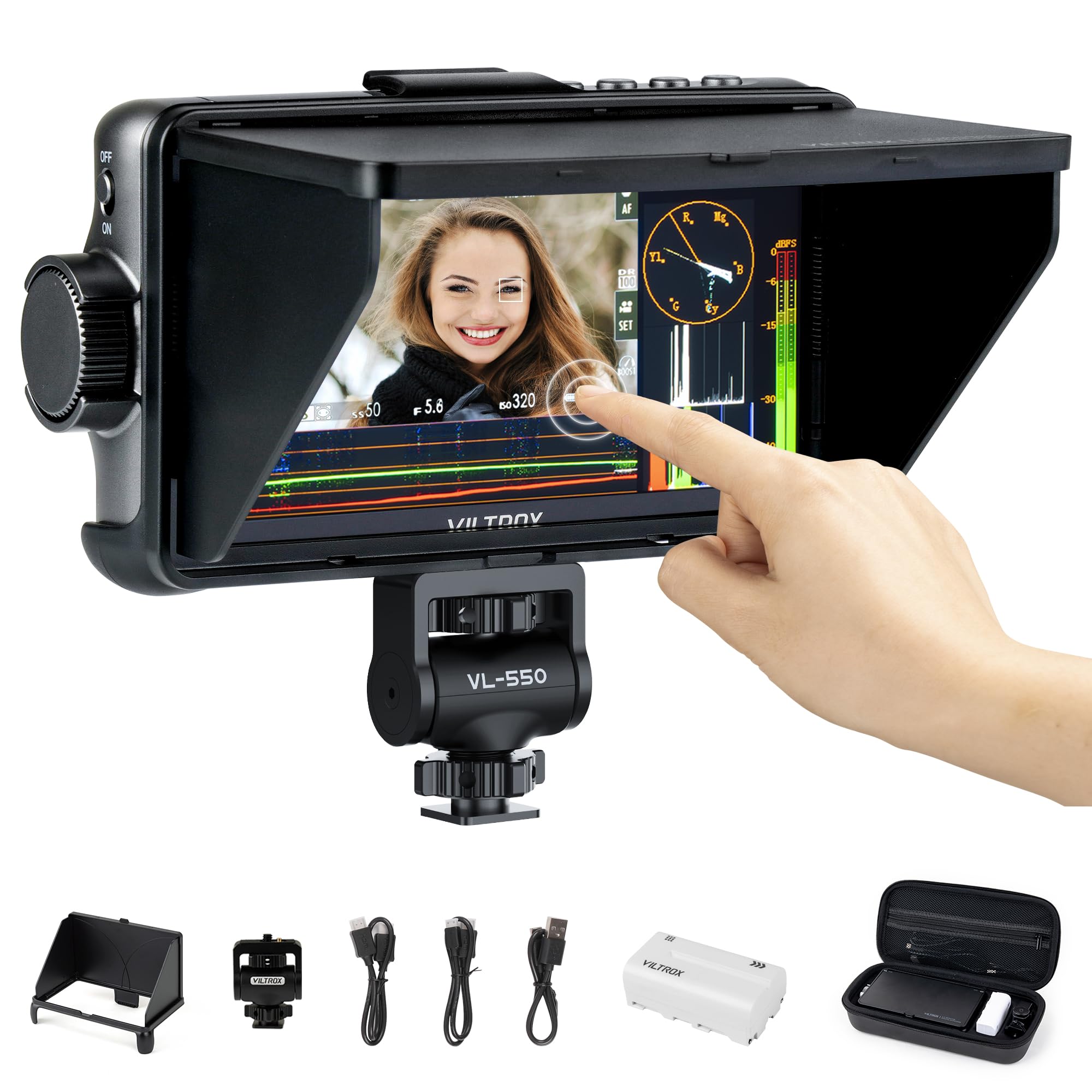 Amazon.com : VILTROX DC-550 Pro Touchscreen Camera Field Monitor
