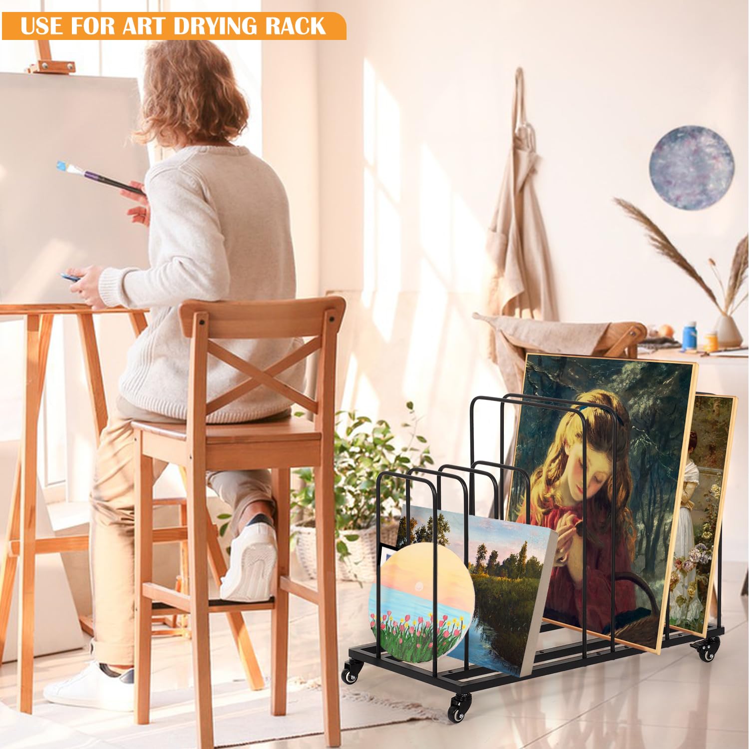 Amazon.co.jp: ikare Art キャンバス収納ラック アート乾燥絵画ラック