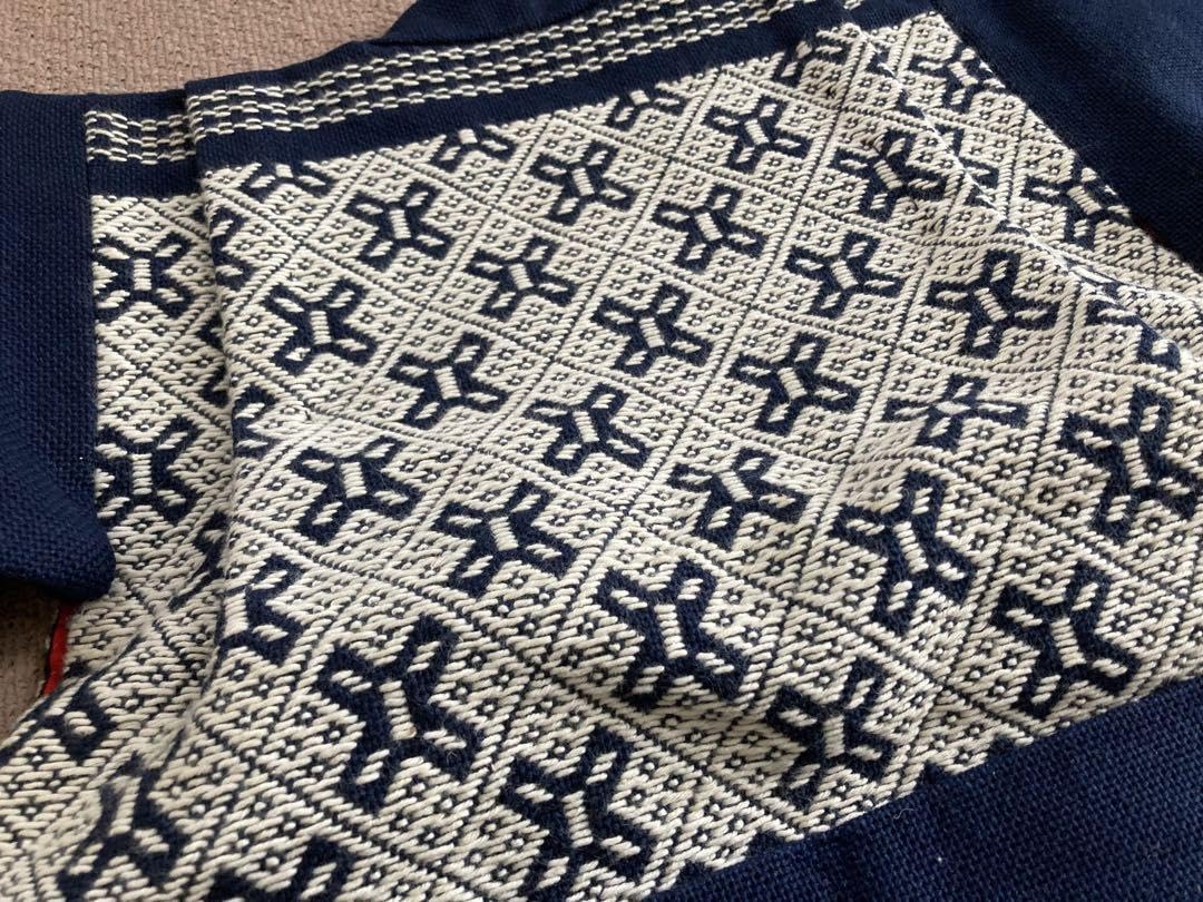 美品 津軽 こぎん刺し 刺し子 はっぴ 半纏 キッズ 子供サイズ 羽織