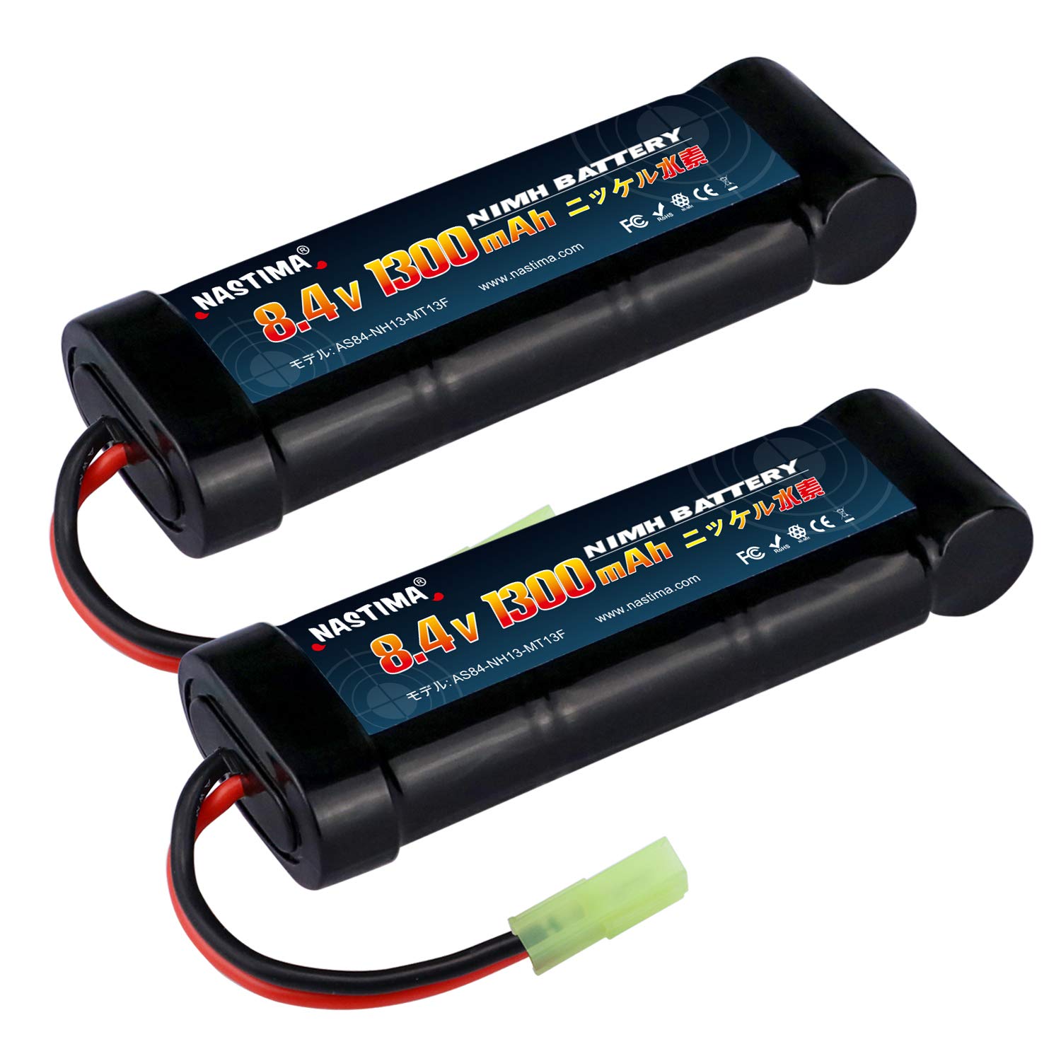 Amazon | NASTIMA 電動ガン バッテリー 8.4V 1300mAh エアガン