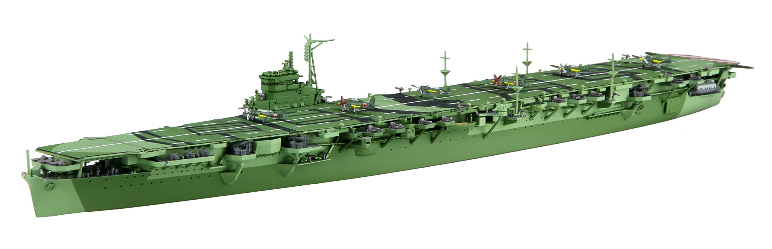 葛城 日本海軍空母 迷彩緑色 アオシマ1/700ウォーターライン ジオラマ