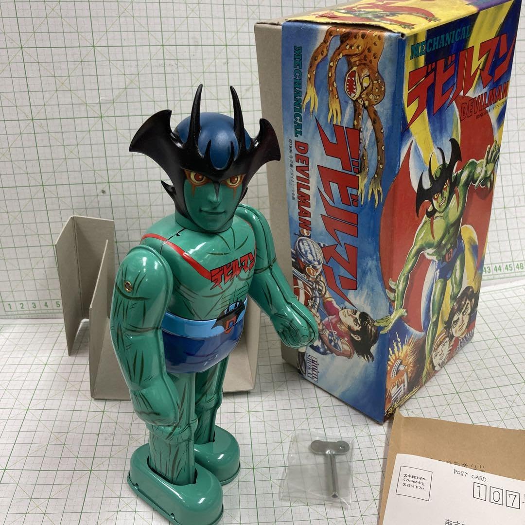 デビルマン ブリキ 98年 絶版 ブリキのデビルマン日本製 ゼンマイ可動