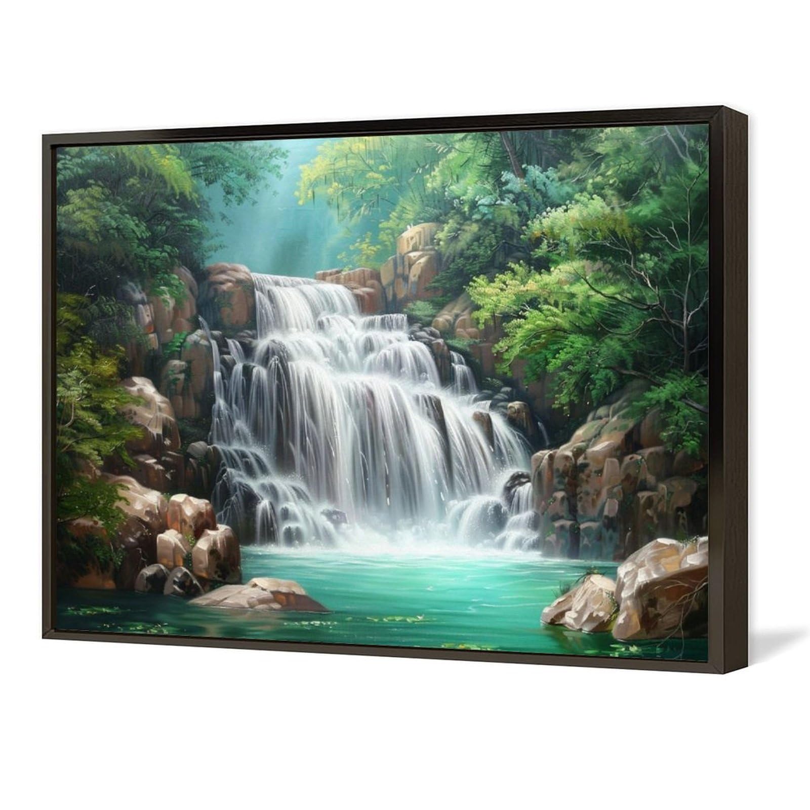 油彩画 滝の風景 約30cm x 40cm 油彩画 滝の風景 約30cm x 40cm 油彩画