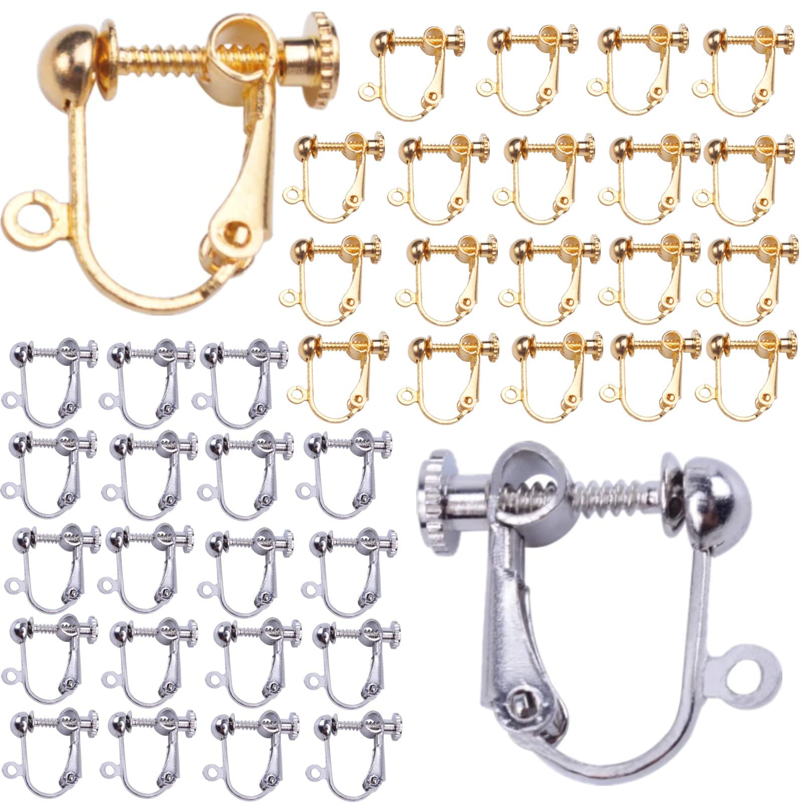 K14WG イヤリング金具 ネジバネ式【新品】【予備クッションおまけ