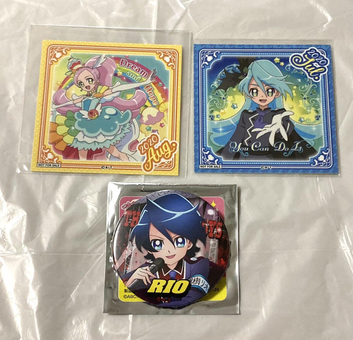 プリキュア 非売品ステッカー 缶バッジ キュアミルキー プリティストア