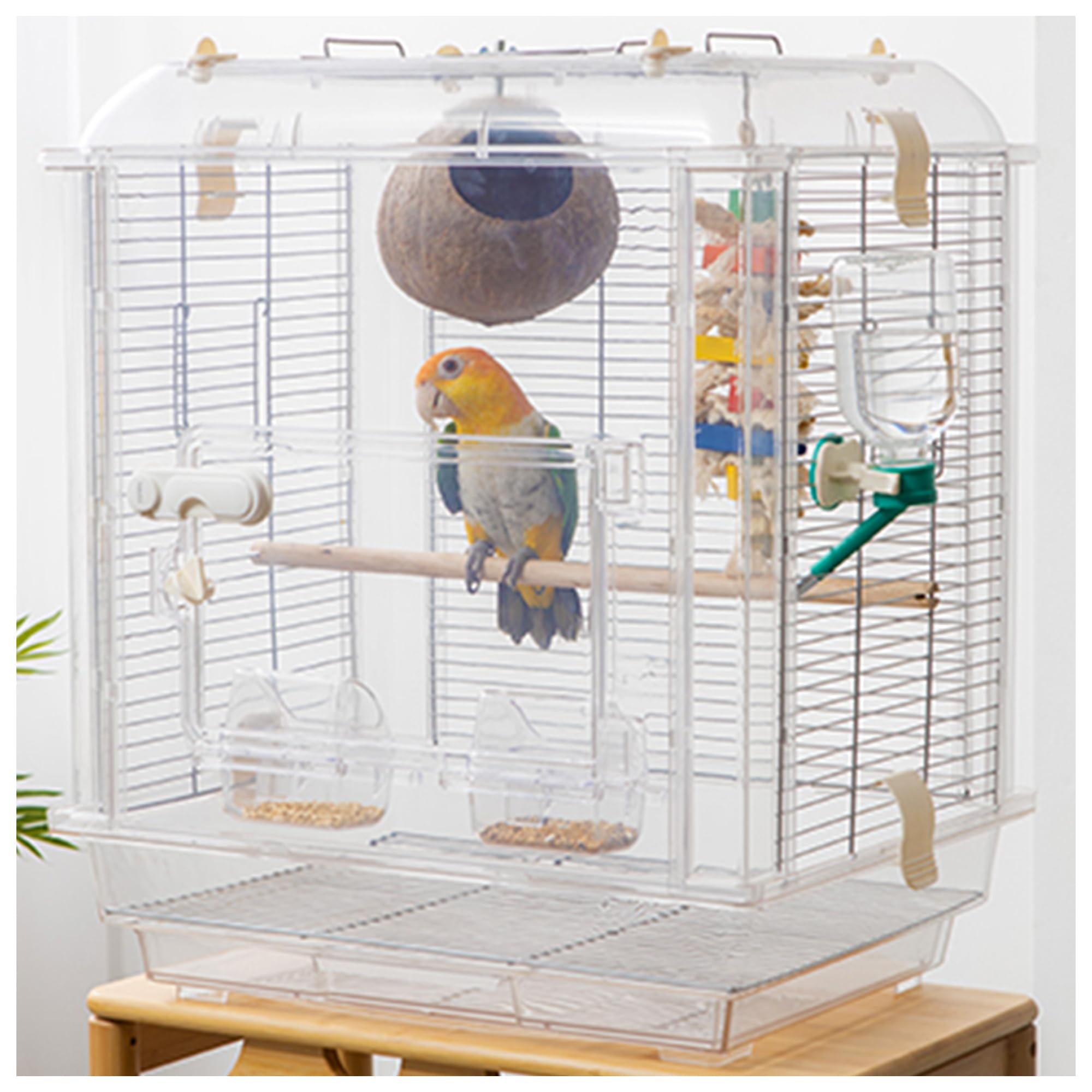 Amazon | 鳥かご インコケージ 前面と境界線は完全に透明です 360