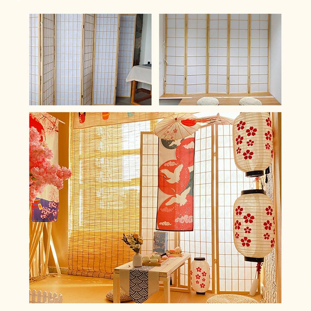 天然木 ビンテージ 4連パーティション 四曲簾屏風 間仕切り 衝立