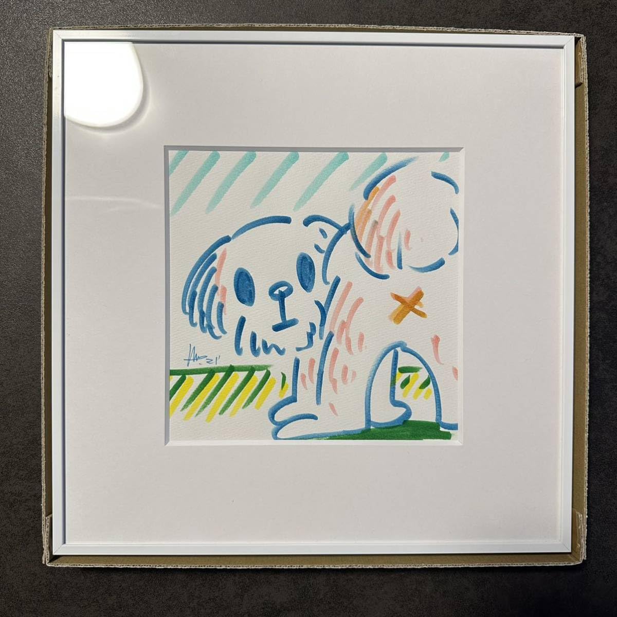 天野タケル 直筆ドローイング 額装 3枚セット 天野タケル 直筆