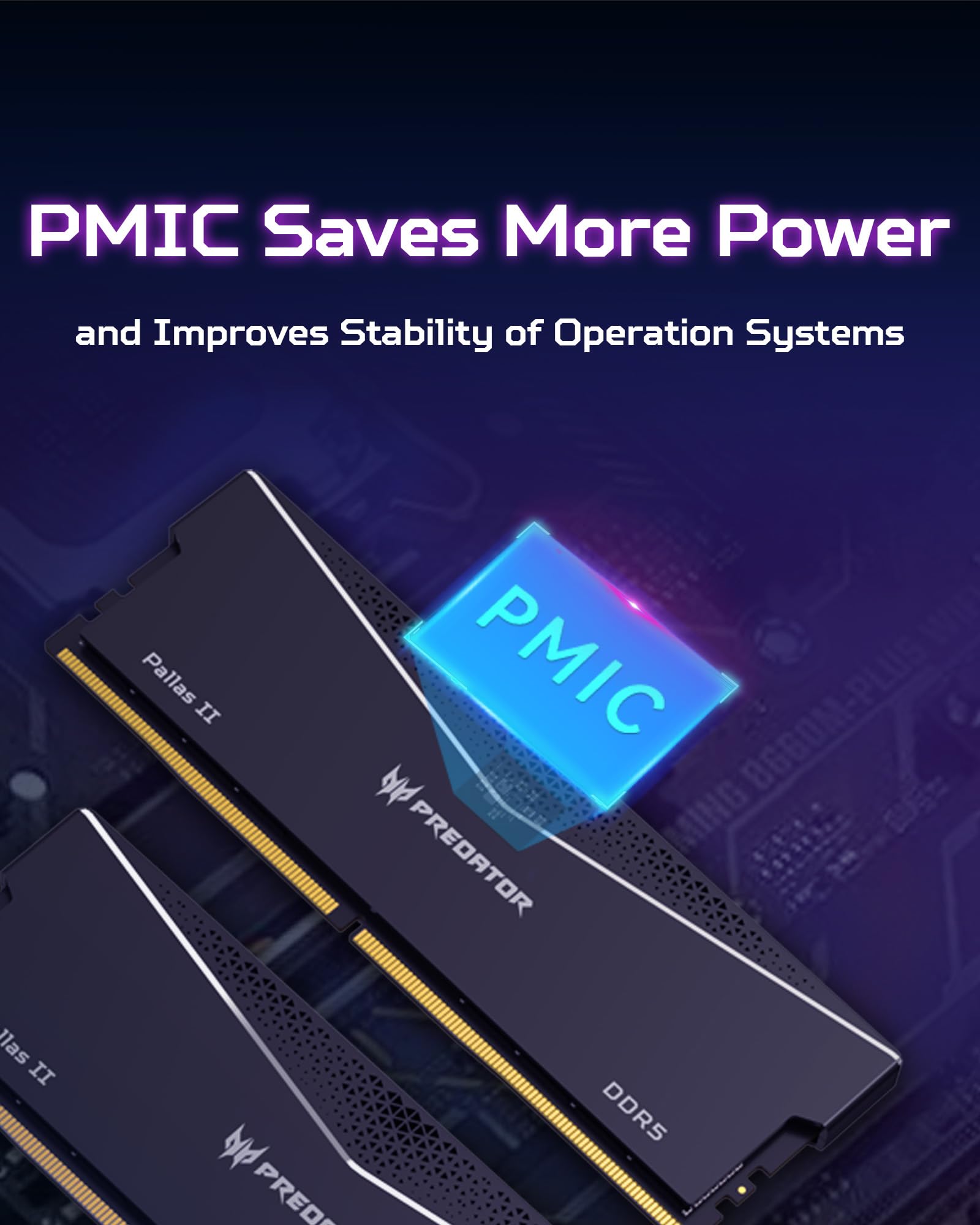 Acer Predator Pallas II DDR5 RAM 64GB (32GBx2) 6400MHz CL30 PC5