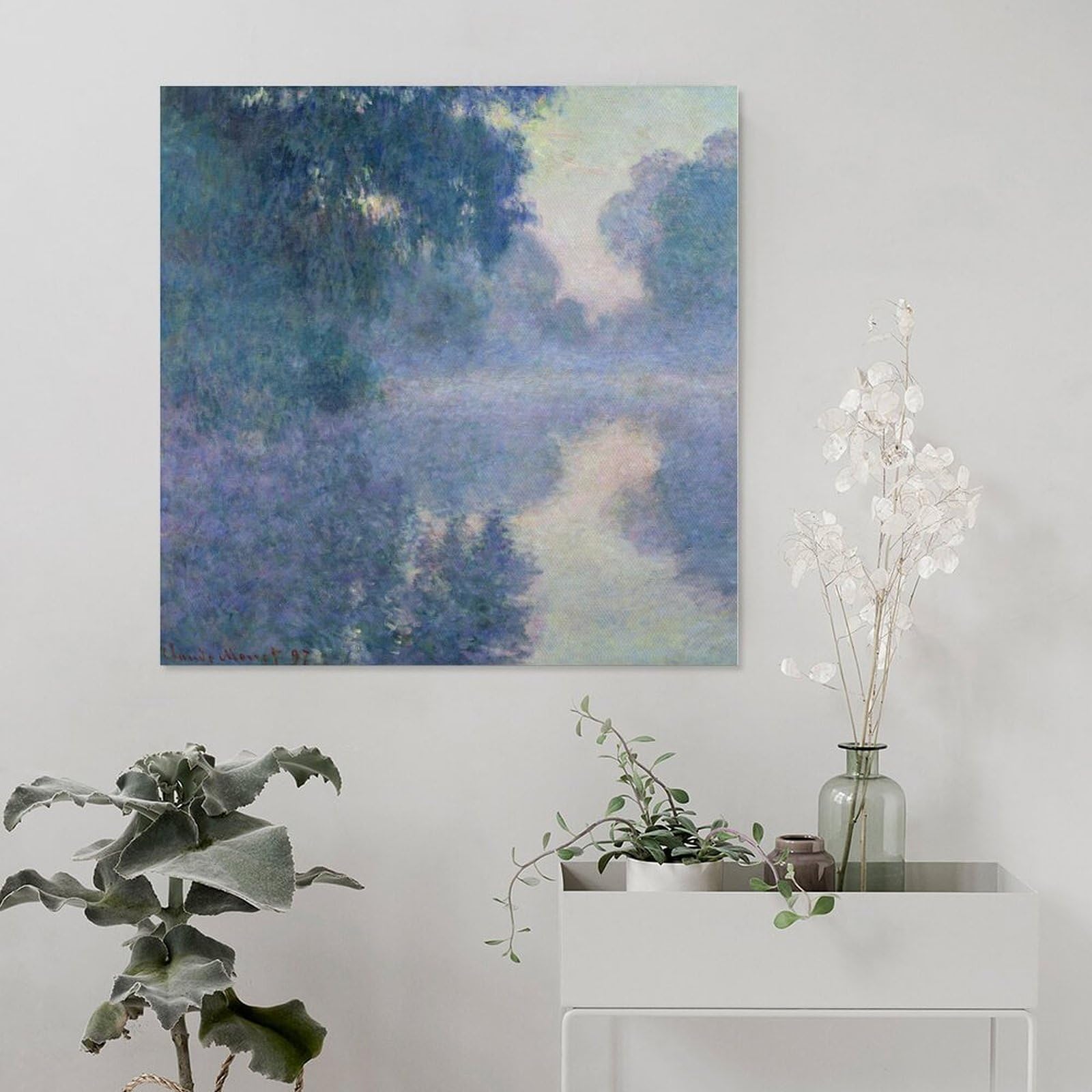 モネ ジヴェルニー近郊のセーヌ川支流 霧 特大ポスター モネ