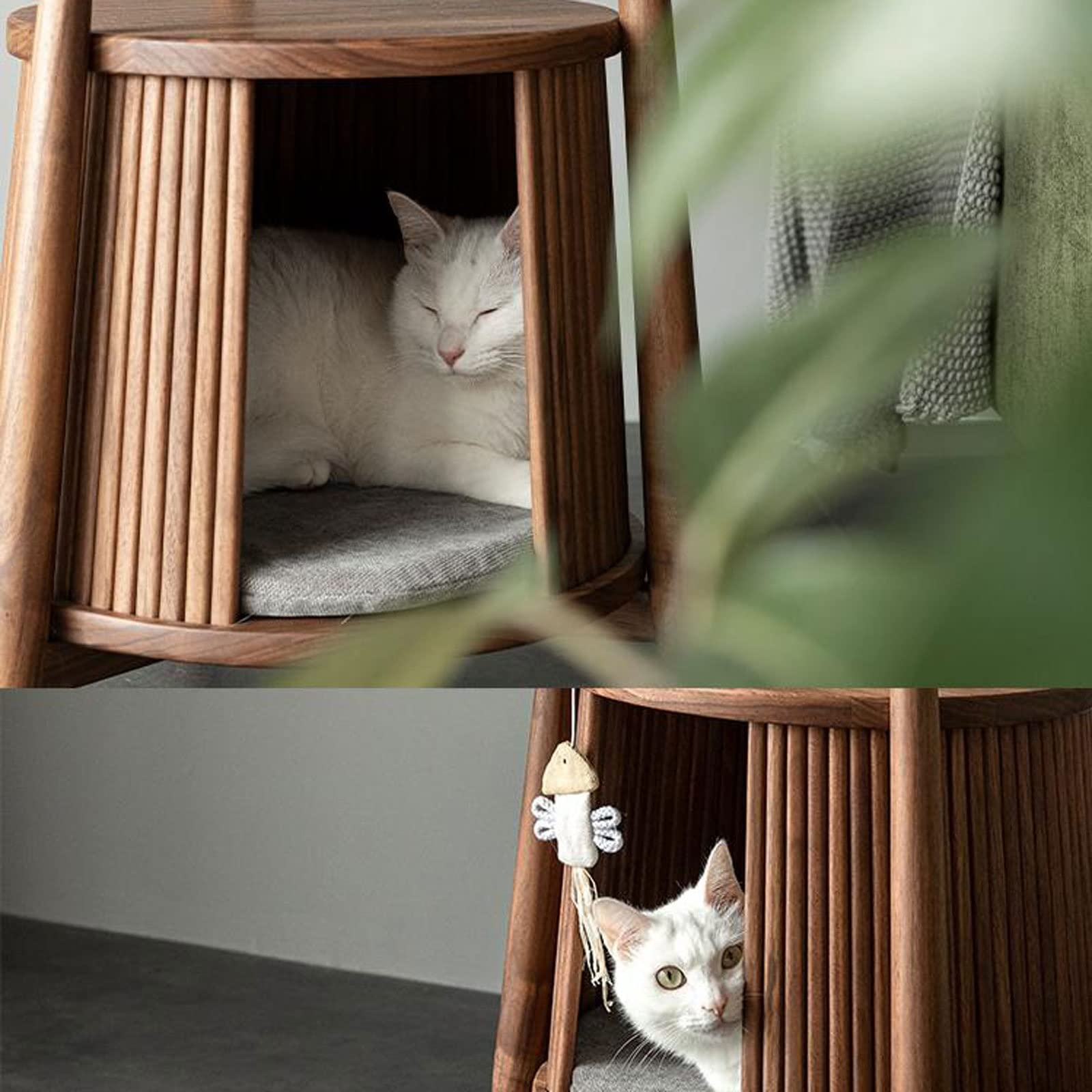 ヴィンテージ 木製サイドテーブル ベッドサイドテーブル 猫脚