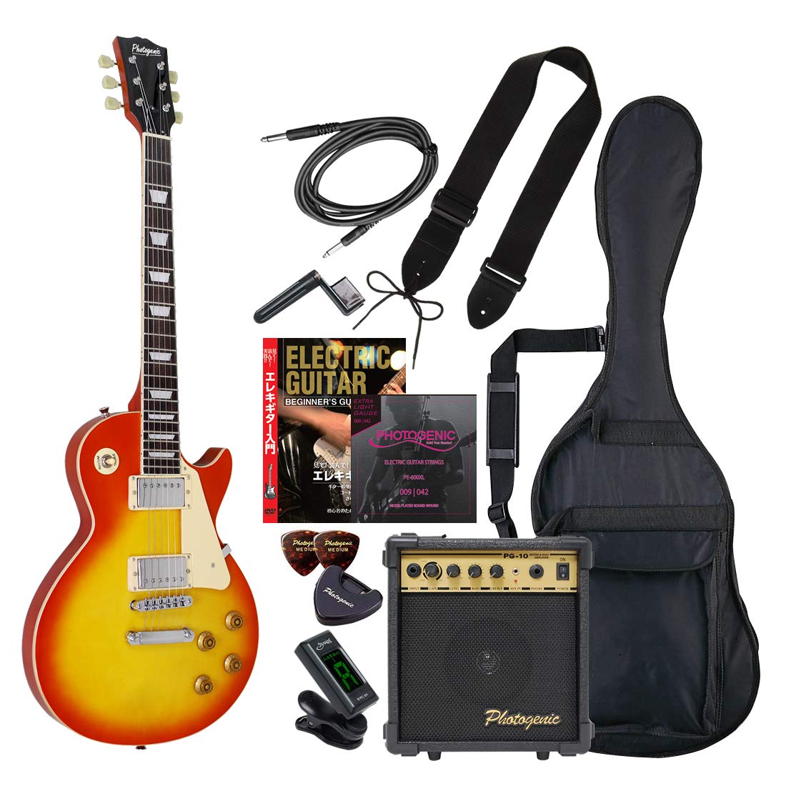 PHOTOGENIC エレキギター アイボリー ケースセット Amazon.co.jp