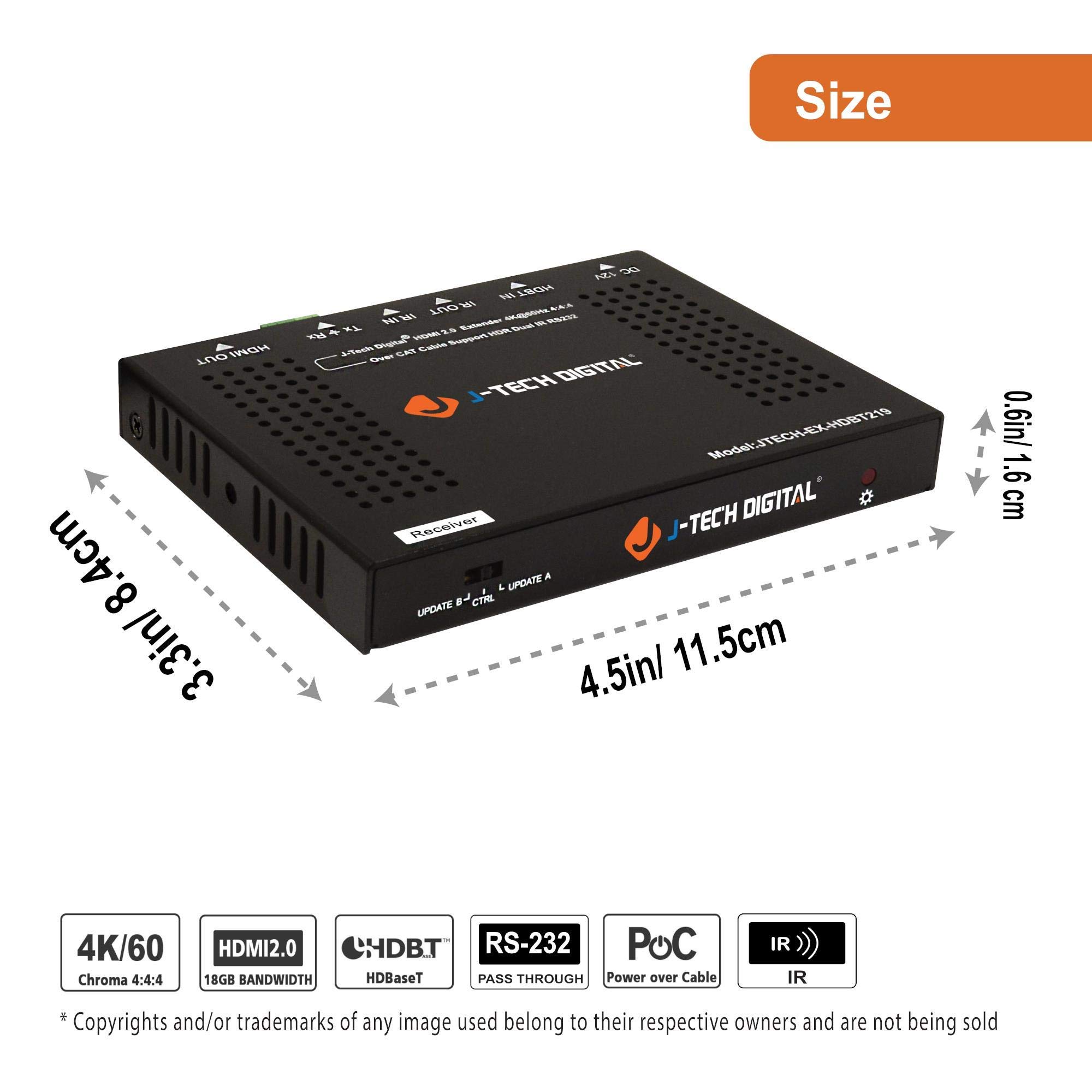 Amazon.com: J-Tech Digital HDBaseT 4K@60HZ HDMI Extender 4K@60HZ 4