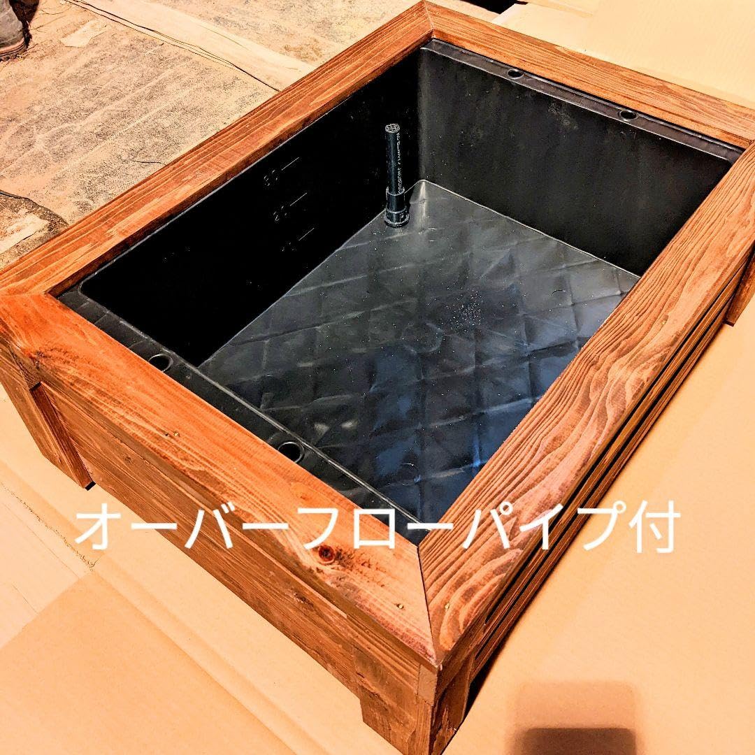 ビオトープ 80L トロ舟＆木枠セット（棚付き）メダカ・金魚飼育用