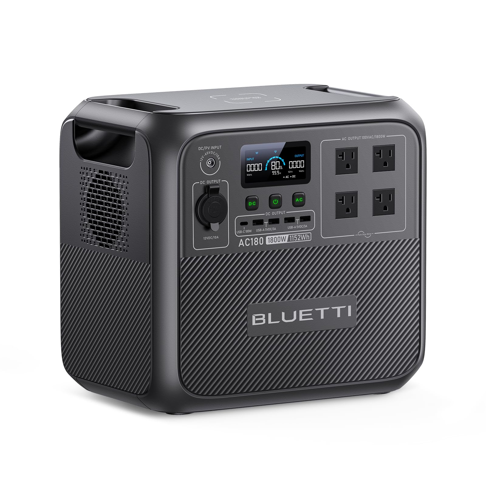 Amazon.co.jp: BLUETTI ポータブル電源 AC180 1152Wh/1800W 60分満充電