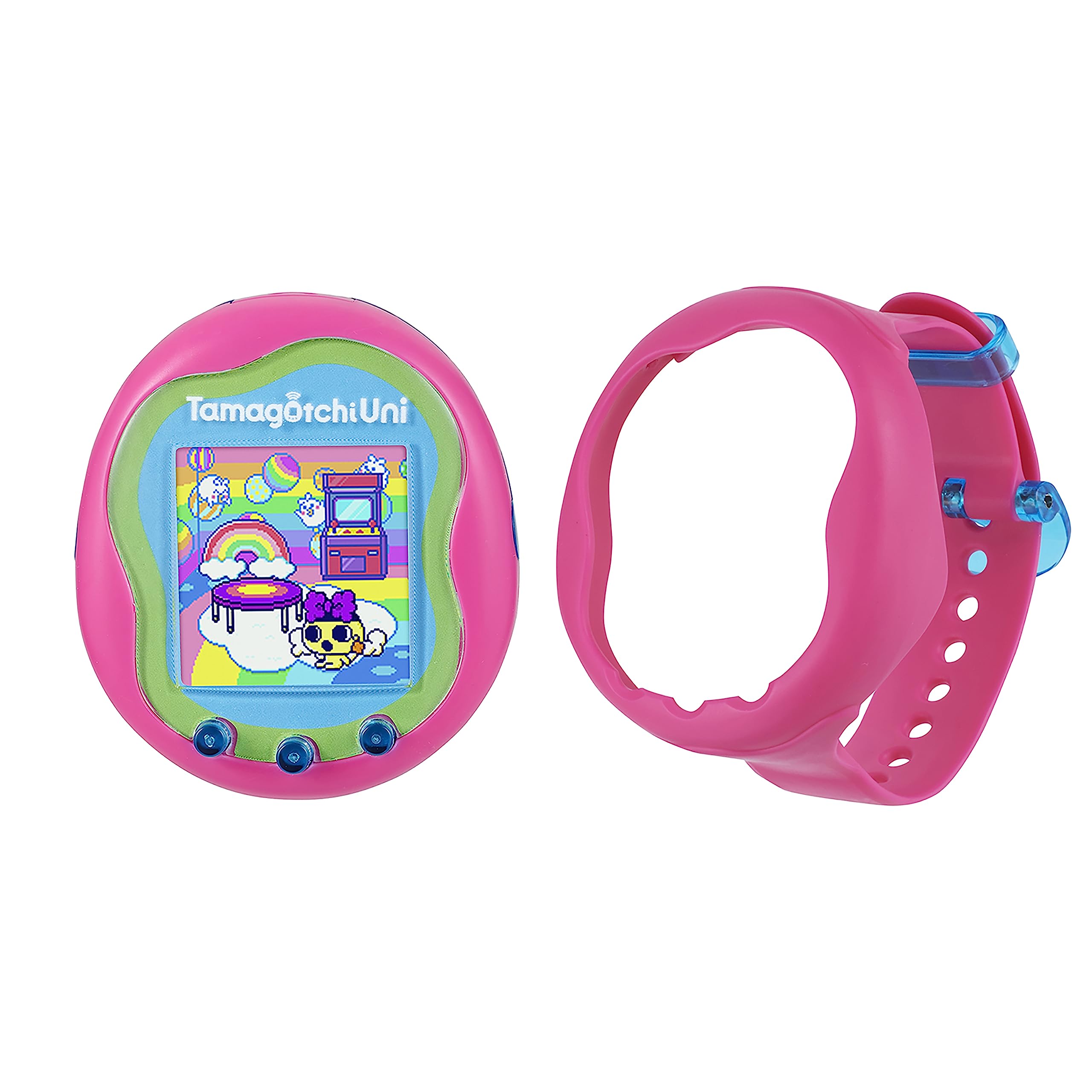 Tamagotchi Uni ピンク色 たまごっちユニ ピンク色 ベルト付き BANDAI