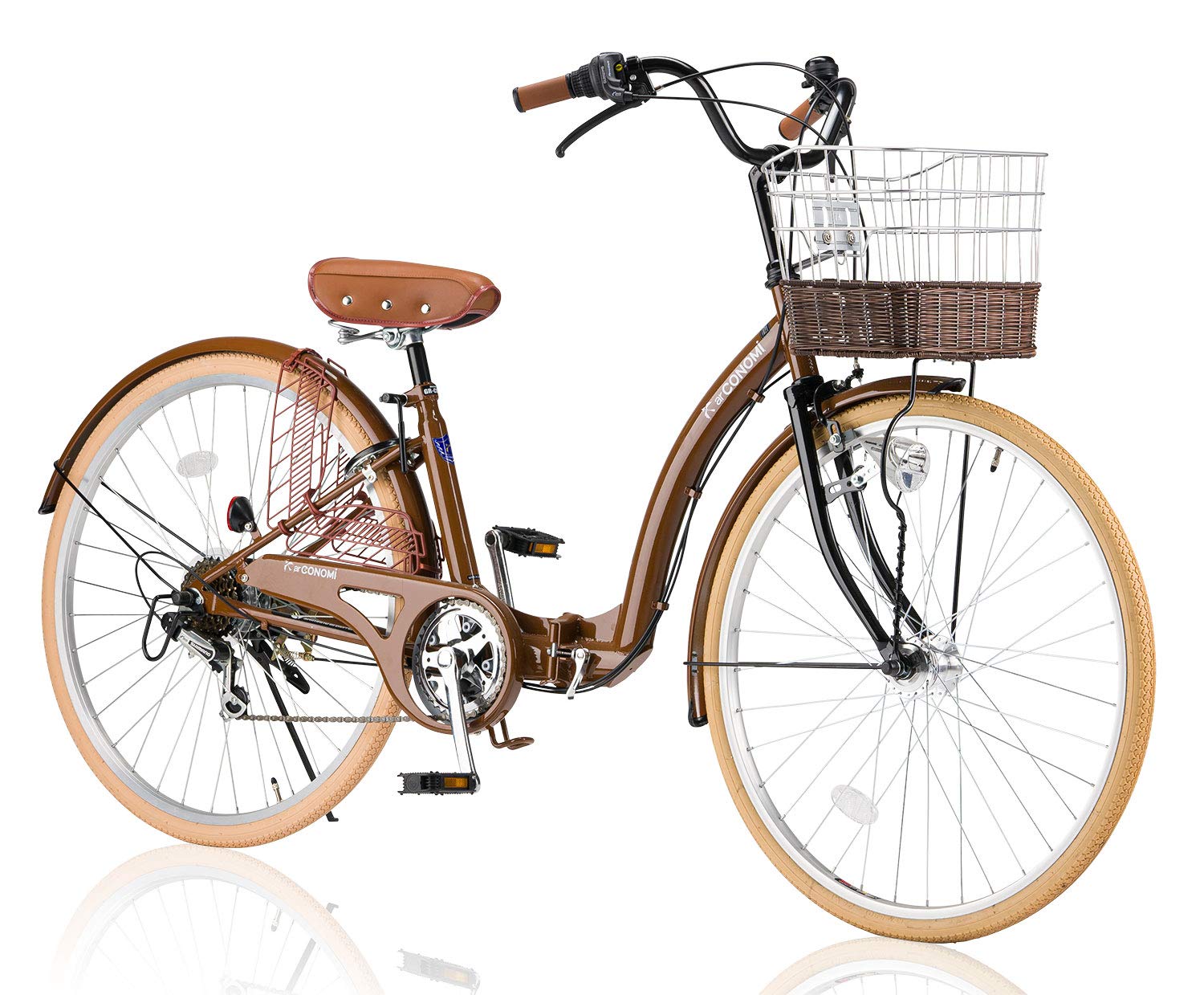 発送可】アイボリー 折りたたみ自転車 クリーム ブラウン Cream Mini