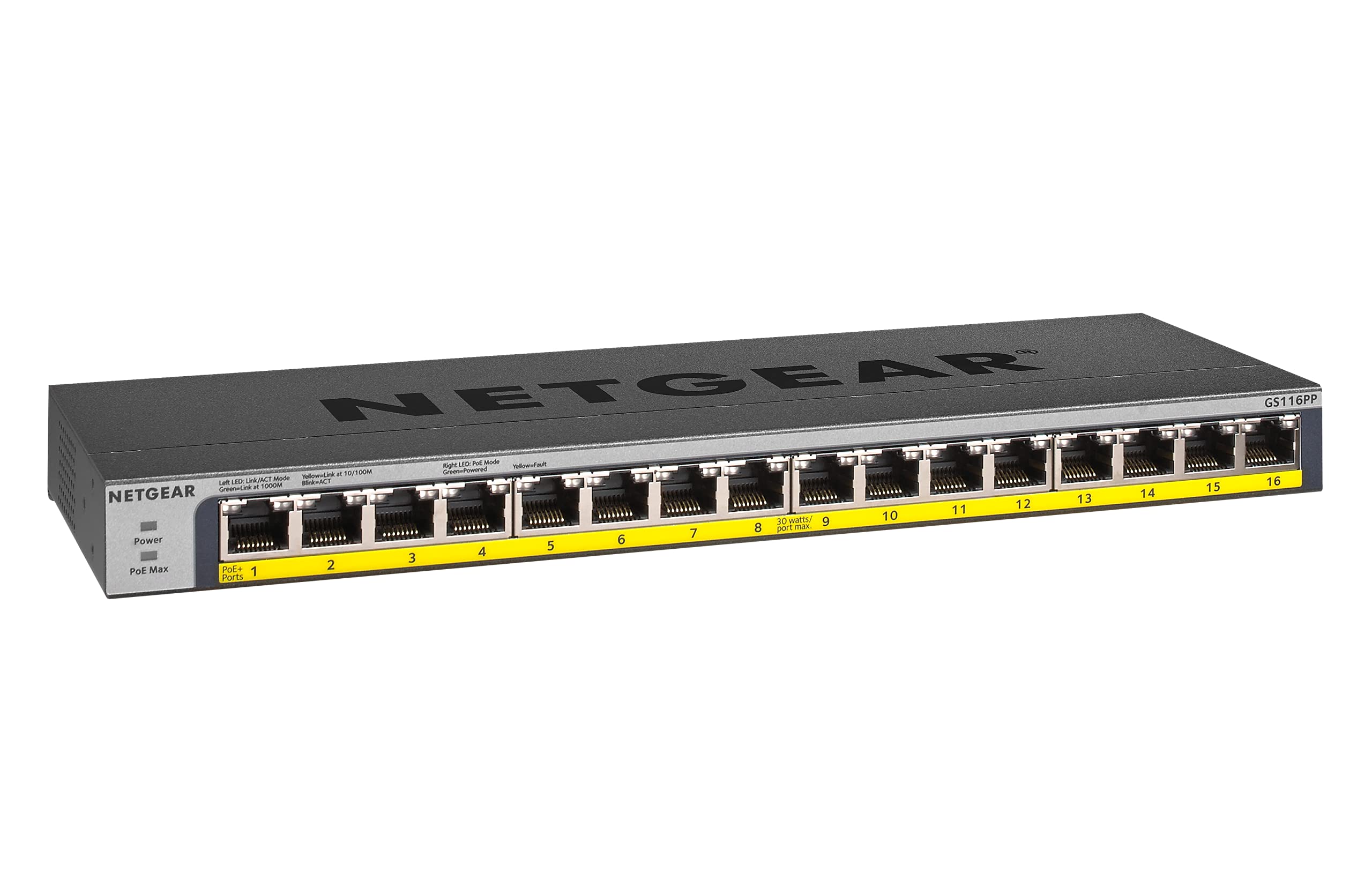 Amazon.com: NETGEAR 16-Port Gigabit Ethernet Unmanaged PoE Switch
