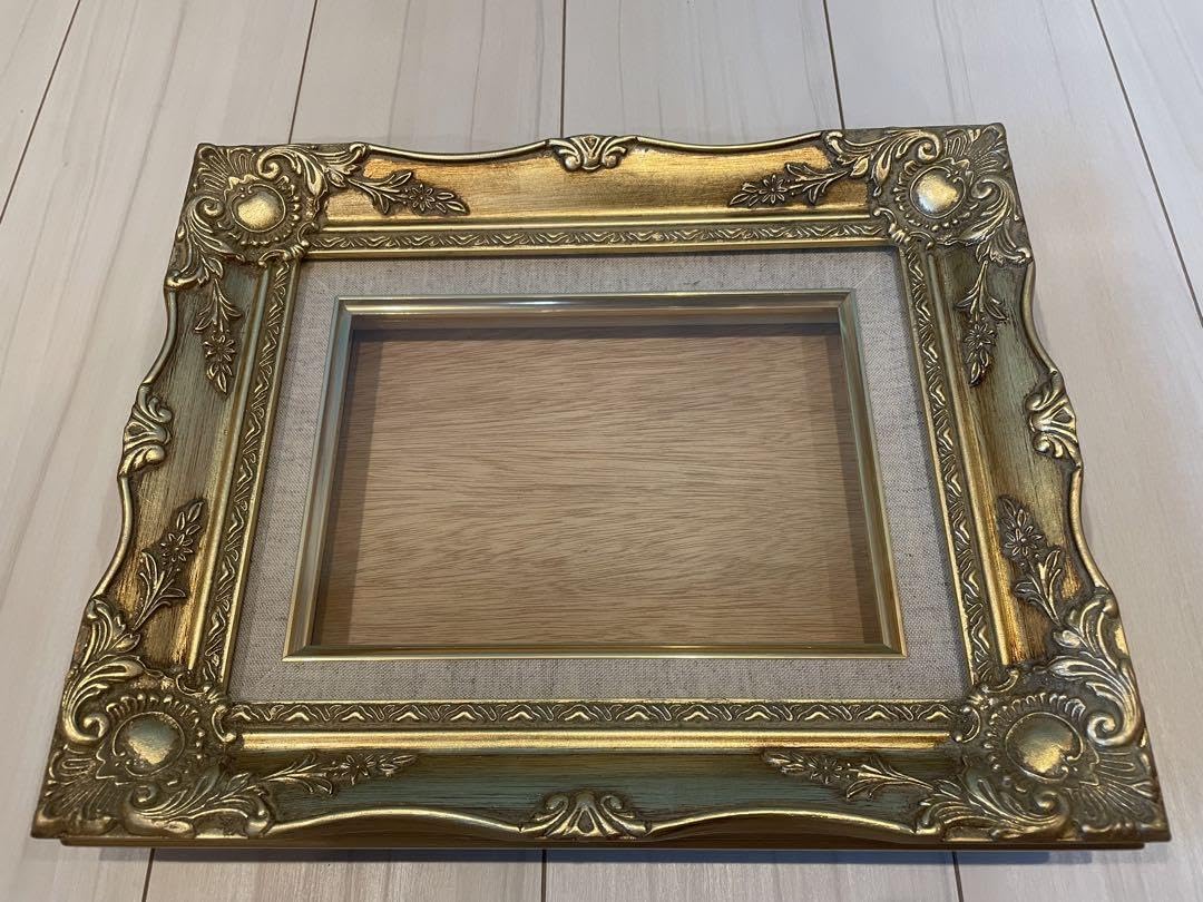 Amazon.co.jp: ゴールド色彩額縁（アンティーク風）絵画用 外形約30.0