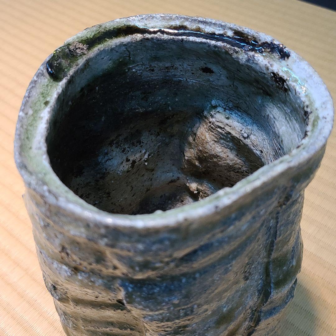 Amazon.co.jp: 信楽焼 篠原希作 引出筒花入 高さ6.5寸（約19cm）共箱