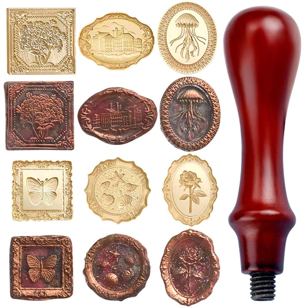 Amazon.com: 7pcs Vintage Wax Stamp Seal Kit,Wax Seal Stamp Head