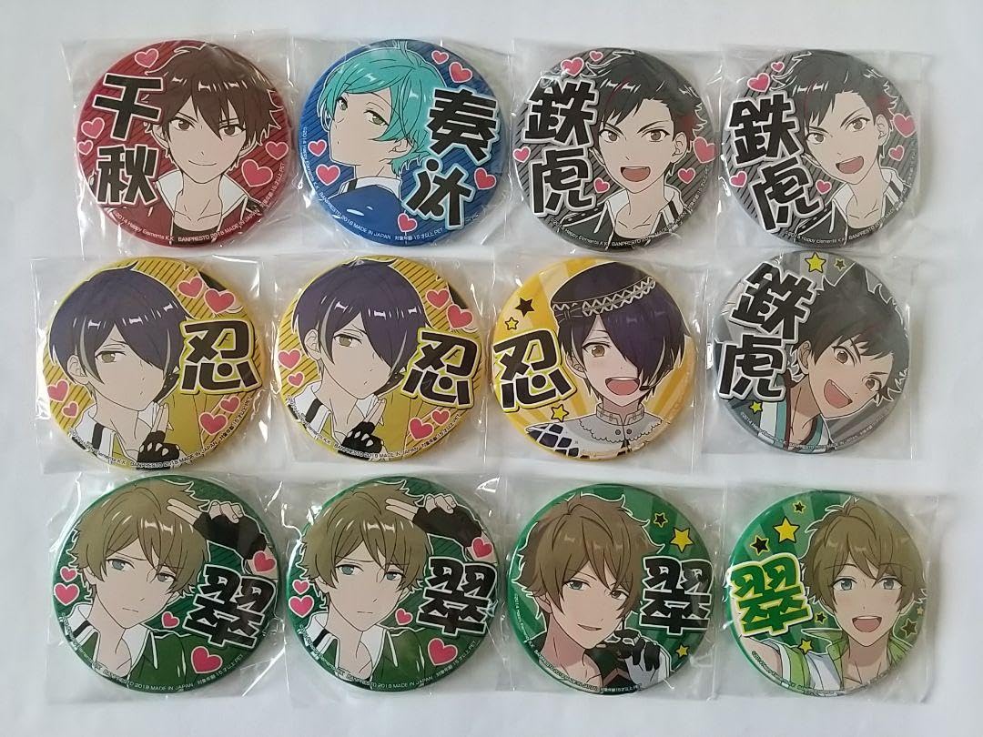 あんスタ 応援缶バッジ 流星隊 千秋 奏汰 鉄虎 翠 忍 Amazon.co.