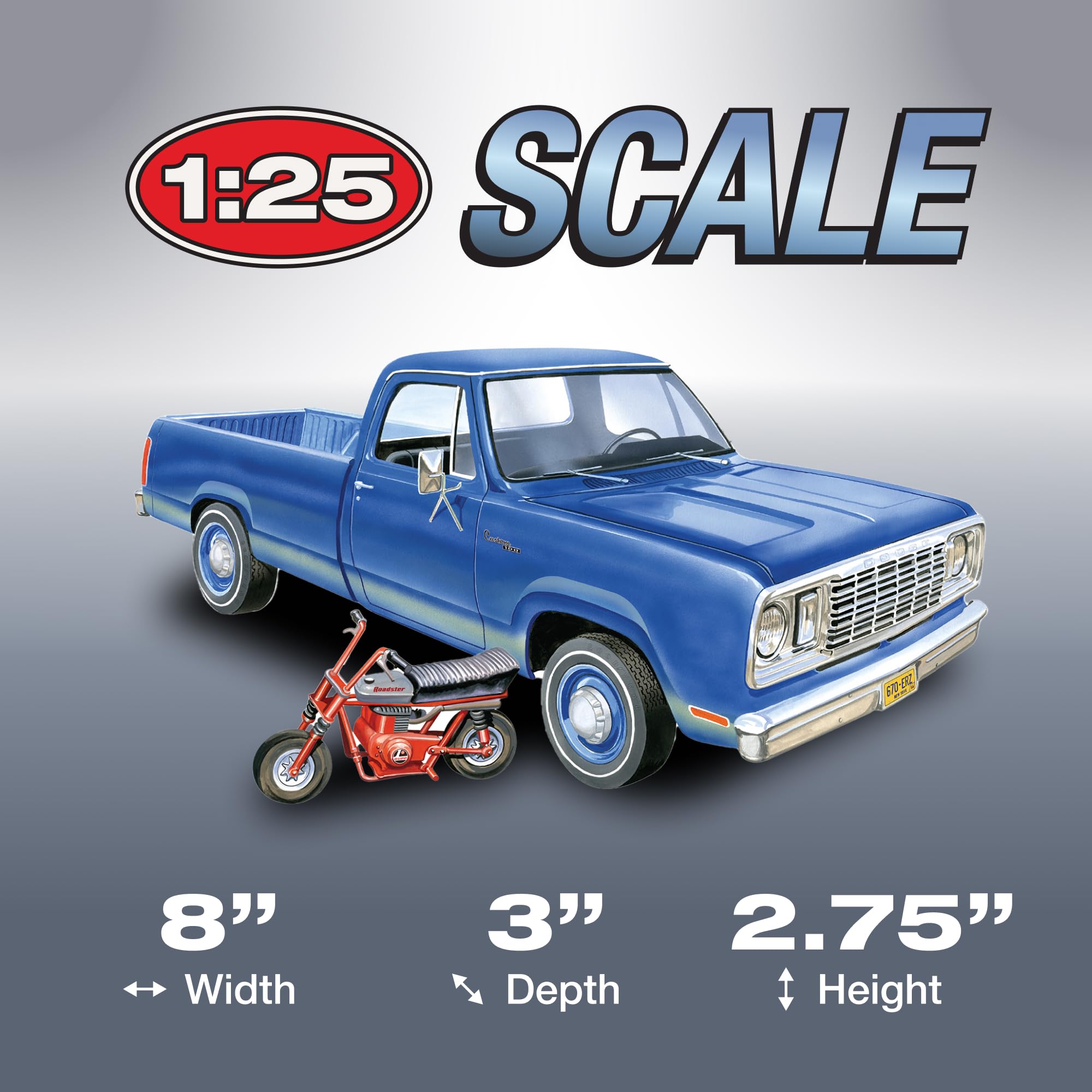 Amazon.com: MPC 1978 Dodge D100 Custom Pickup 1:25 Scale Model Kit