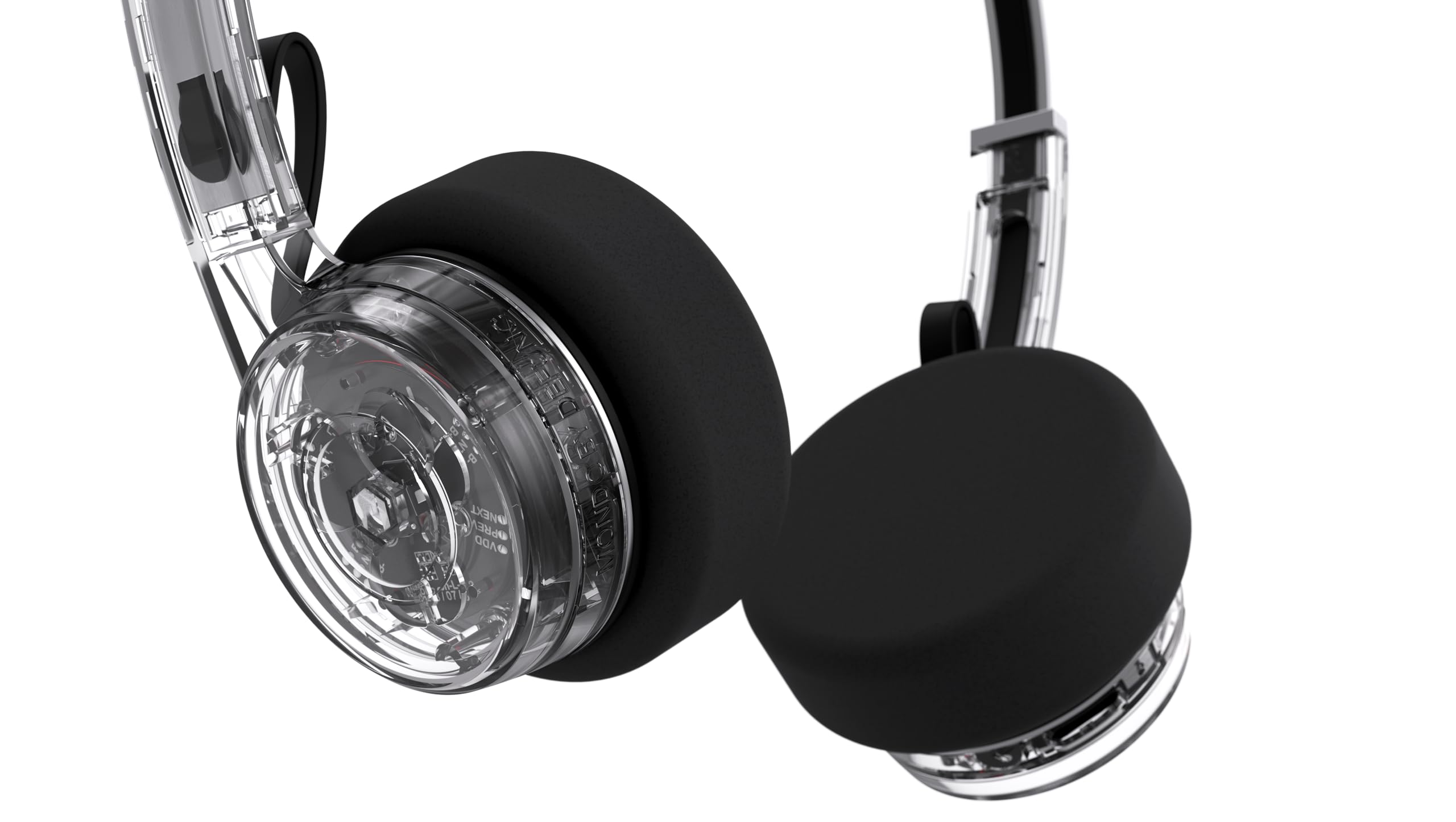MONDO Freestyle On-Ear Bluetooth Headphones, Transparent : Amazon