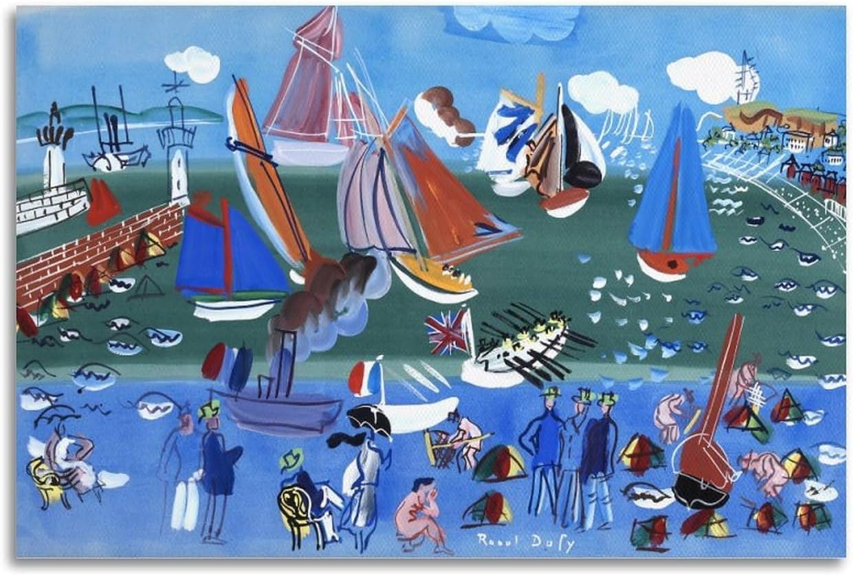 Amazon.co.jp: ラウル・デュフィ ポスター《Visite Du Havre