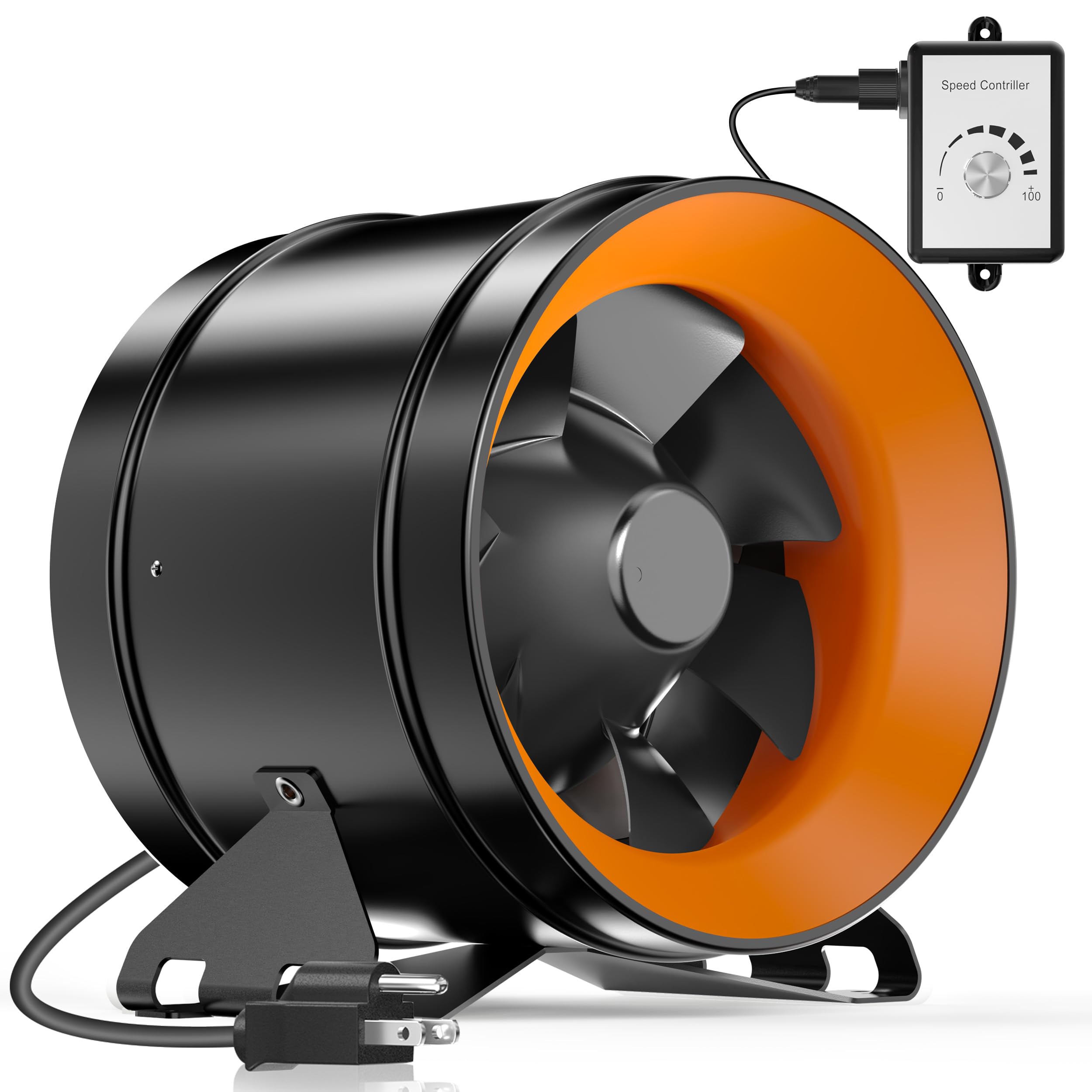 Amazon.co.jp: Hon&Guan ダクトファン 200mm 強力 無段階調速可能