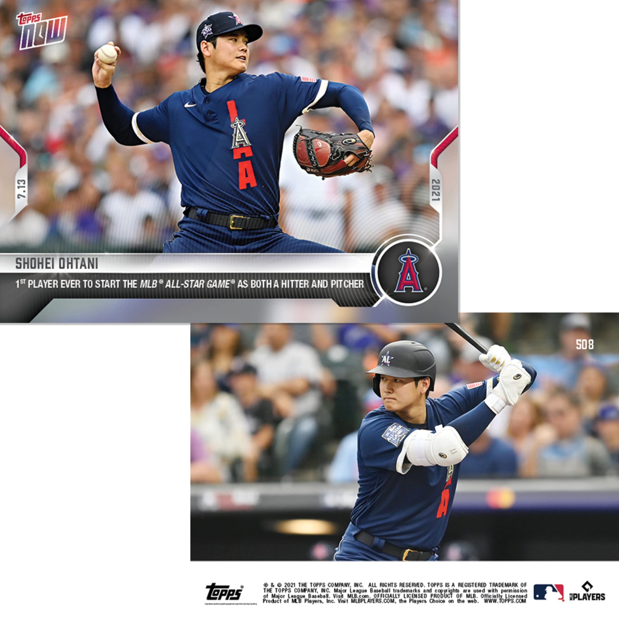 大谷翔平選手オールスターゲーム史上初！二刀流出場記念カード(PSA10