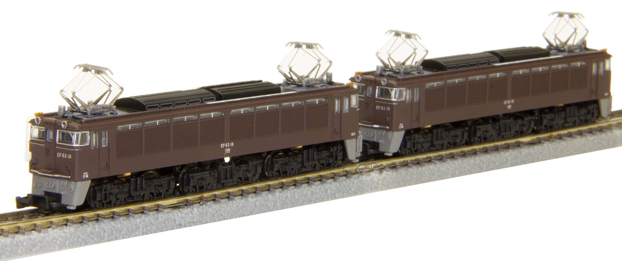 Amazon | ロクハン Zゲージ EF63形 2次形 茶 重連セット T038-2 鉄道