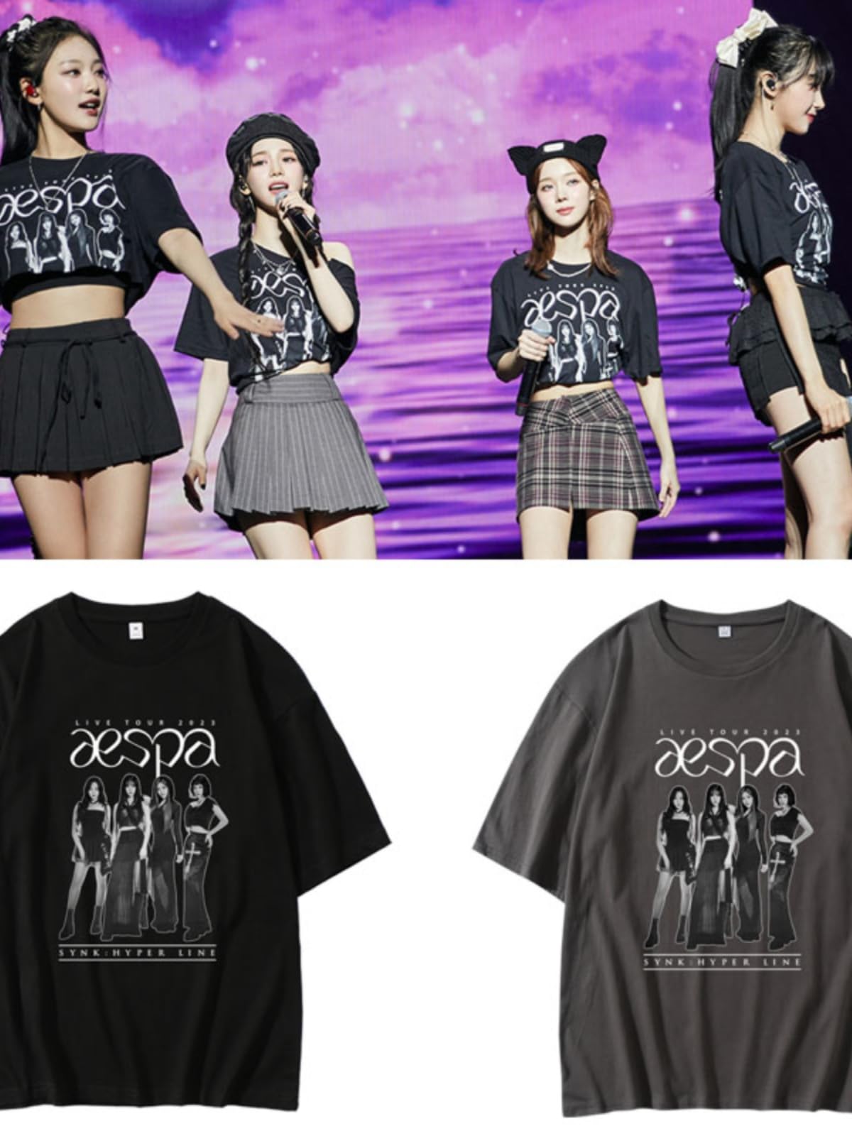 フランス限定】aespaパリ公演限定 新品未使用ライブTシャツ(Lサイズ