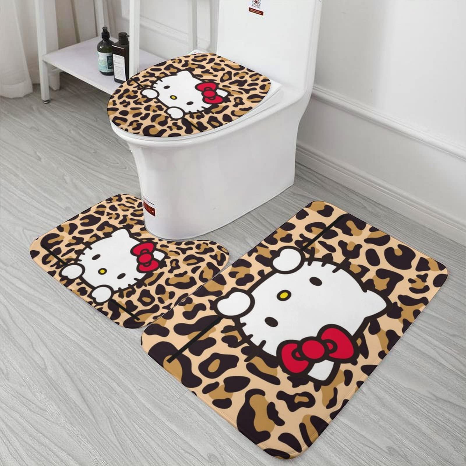 ハローキティ レアアイテム 豹柄 バスマット クッション 計6点 ハロー