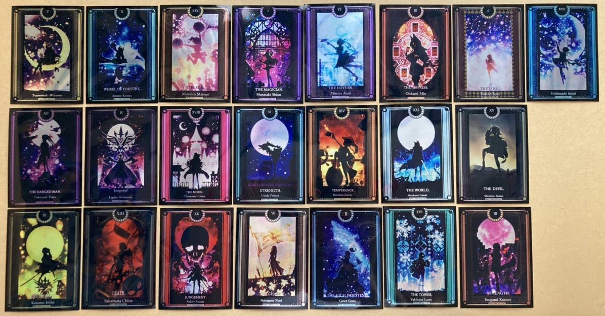 ホロライブ かなた トワ マリン ぺこら シオン タロットスリーブ