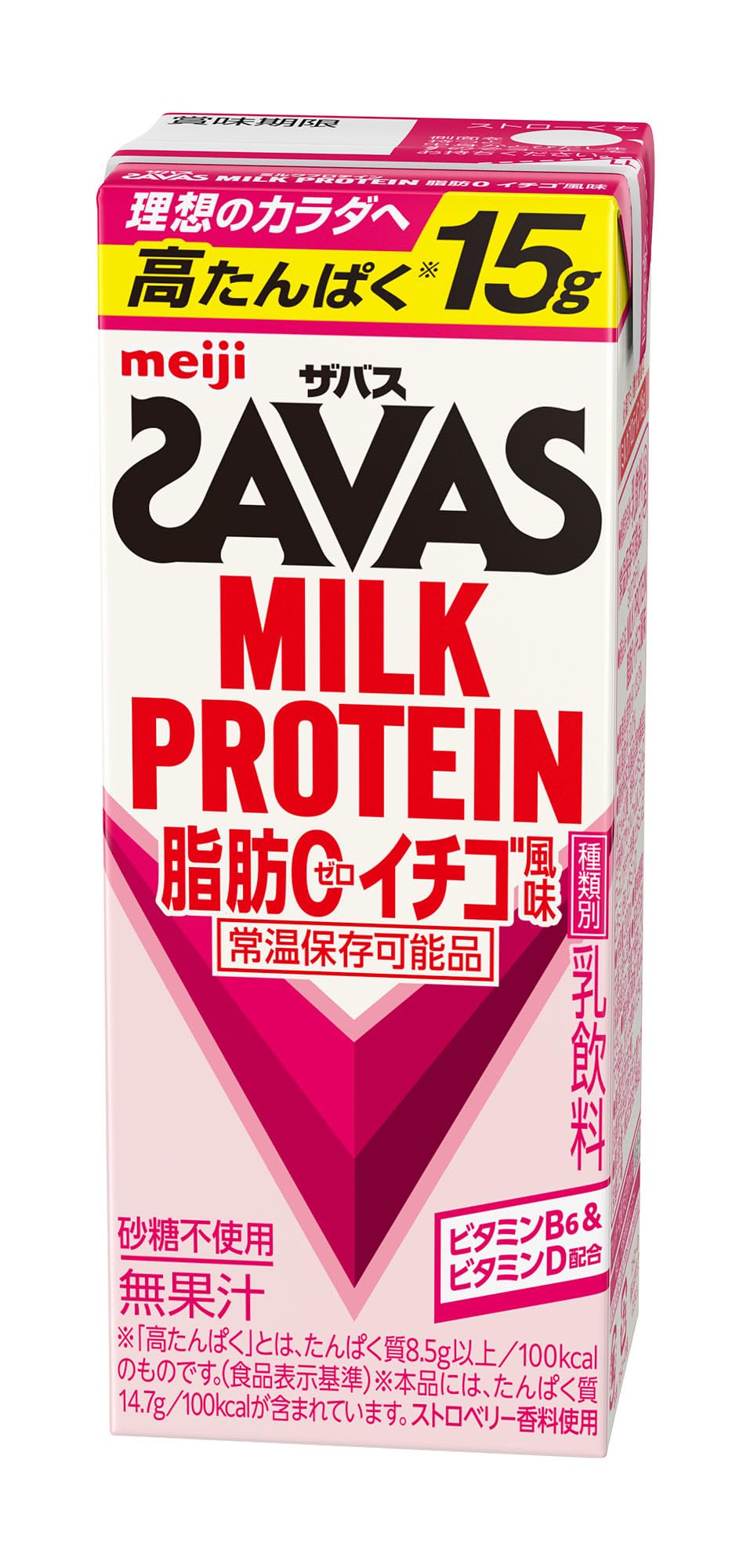 Amazon.co.jp: SAVAS(ザバス) MILK PROTEIN 脂肪0 イチゴ風味 200ml×24