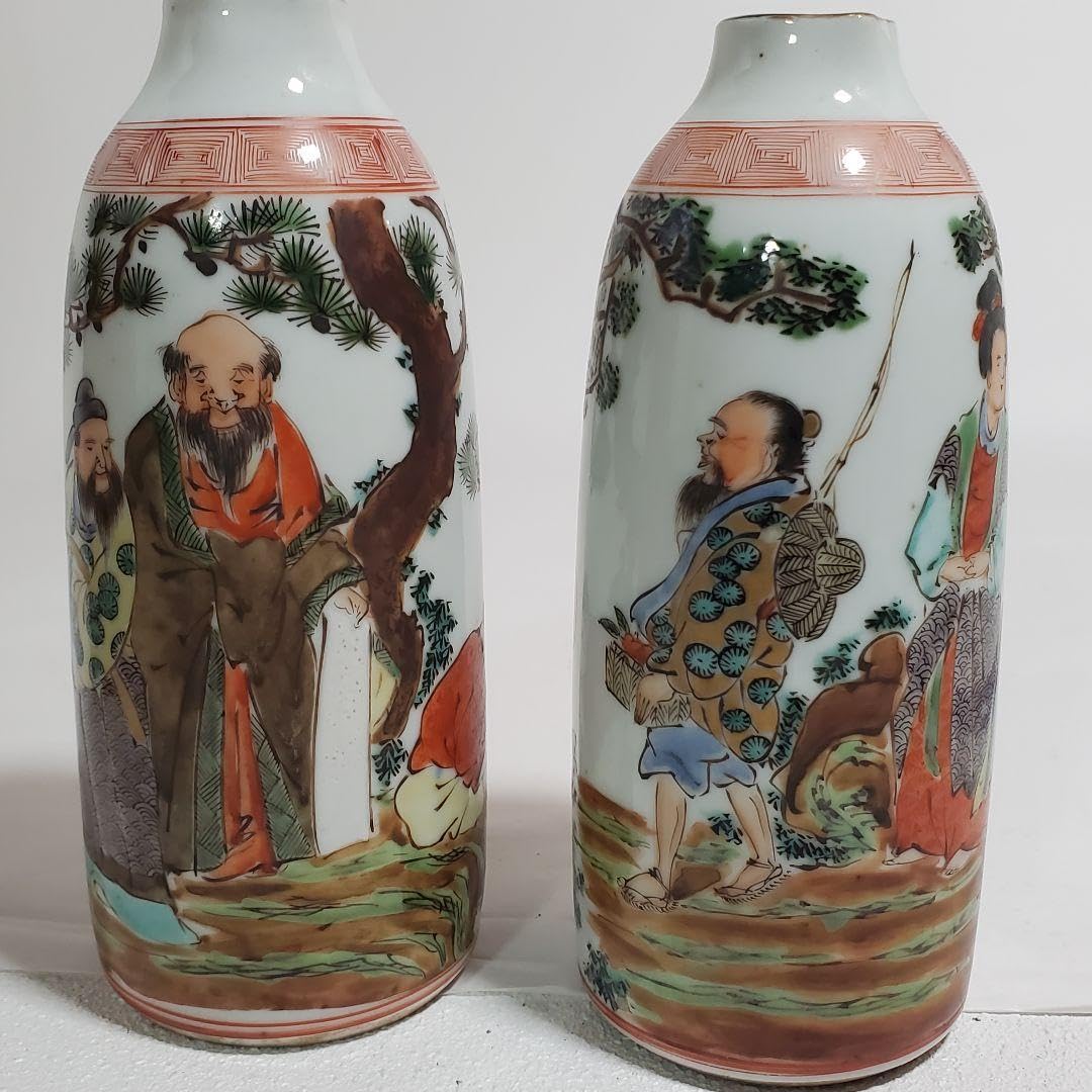 渋草色絵徳利 徳丸銘 2本 【公式通販】