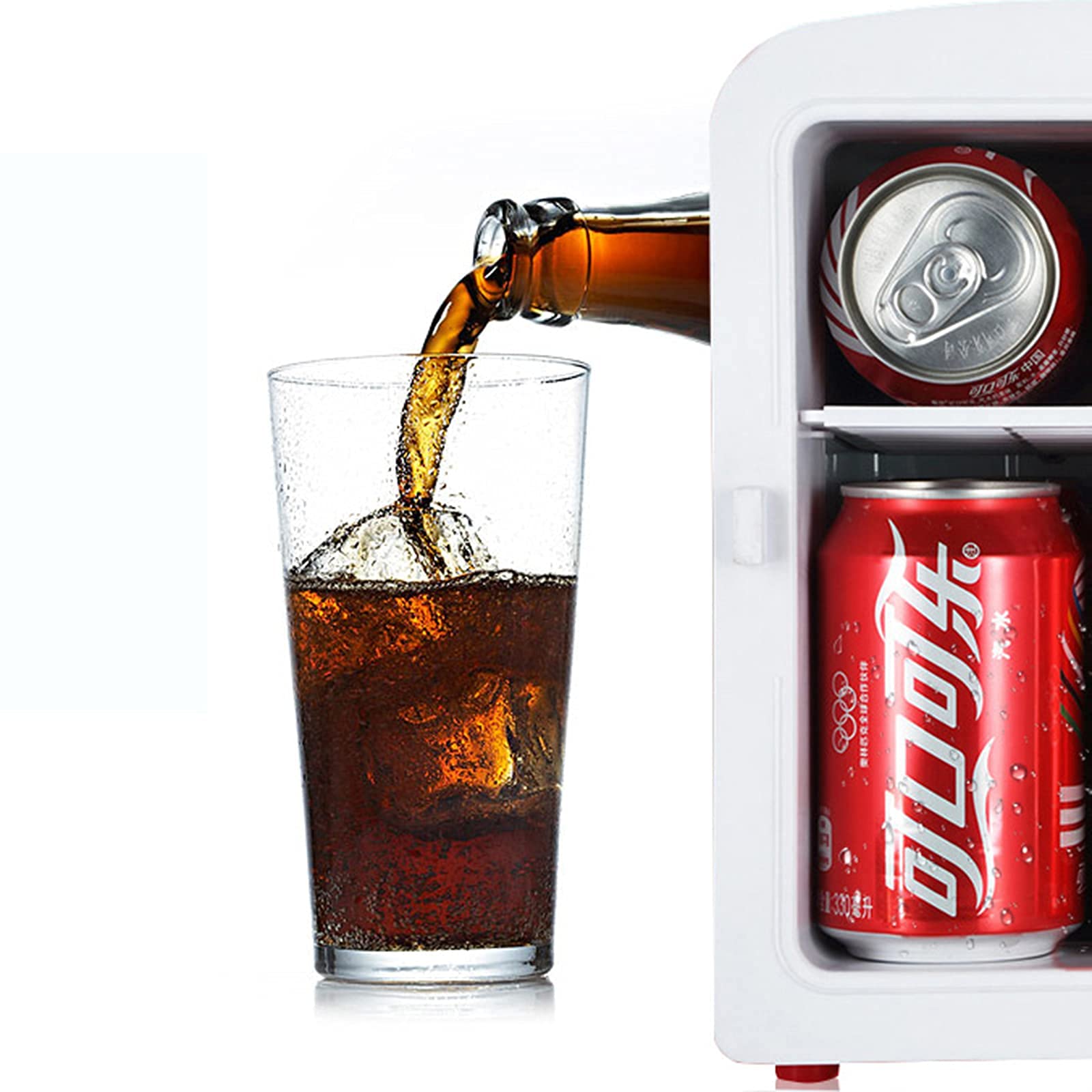 Amazon | ミニ冷蔵庫、カウンタートップ冷蔵庫、コカコーラカー冷蔵庫