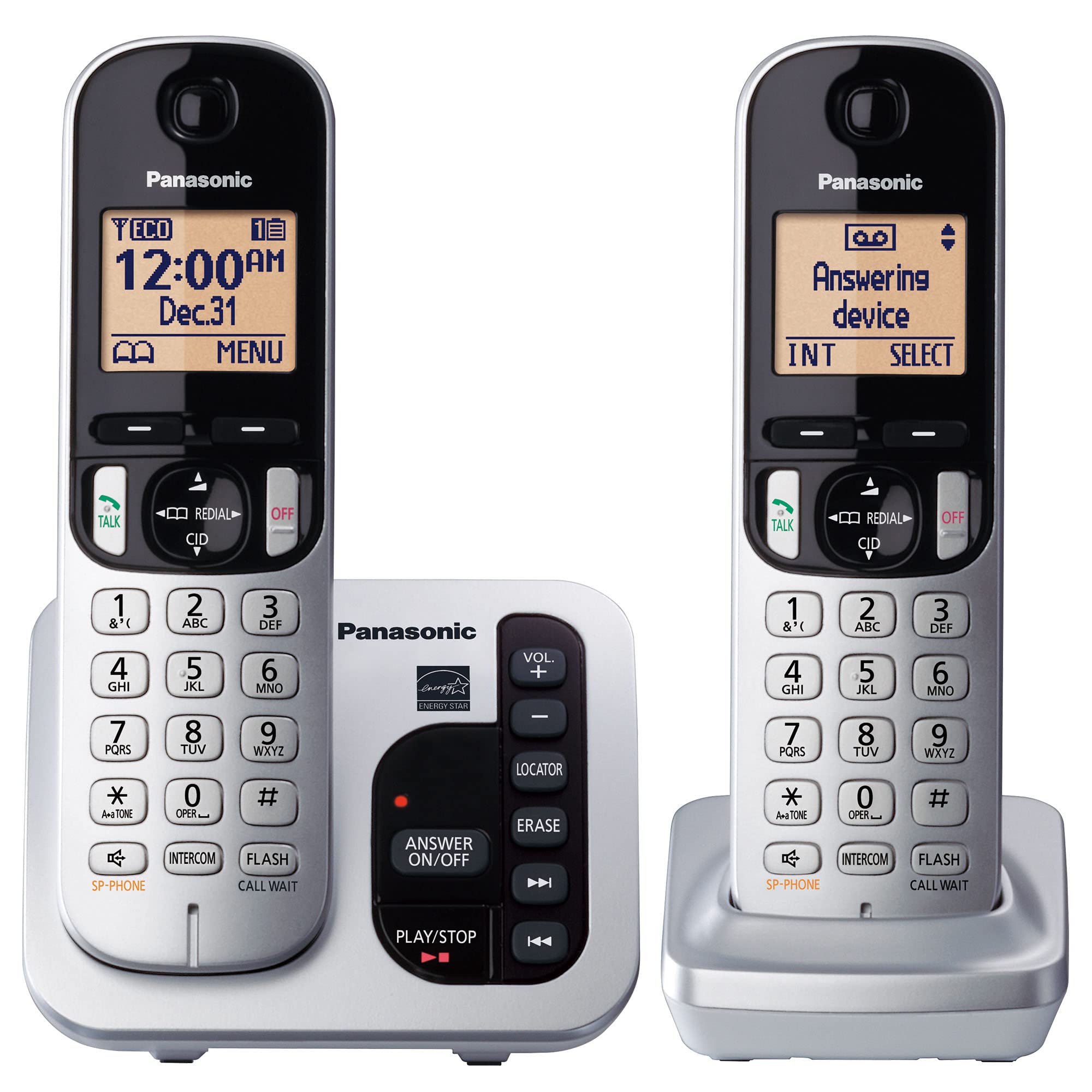 Amazon.com: Panasonic KX-TGC222B Answering System with 2 Handsets