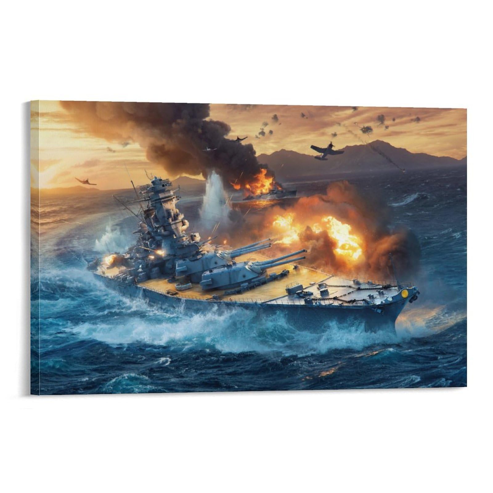 Battleship Yamato アート 戦艦大和 CGポスター 木製パネル Battleship