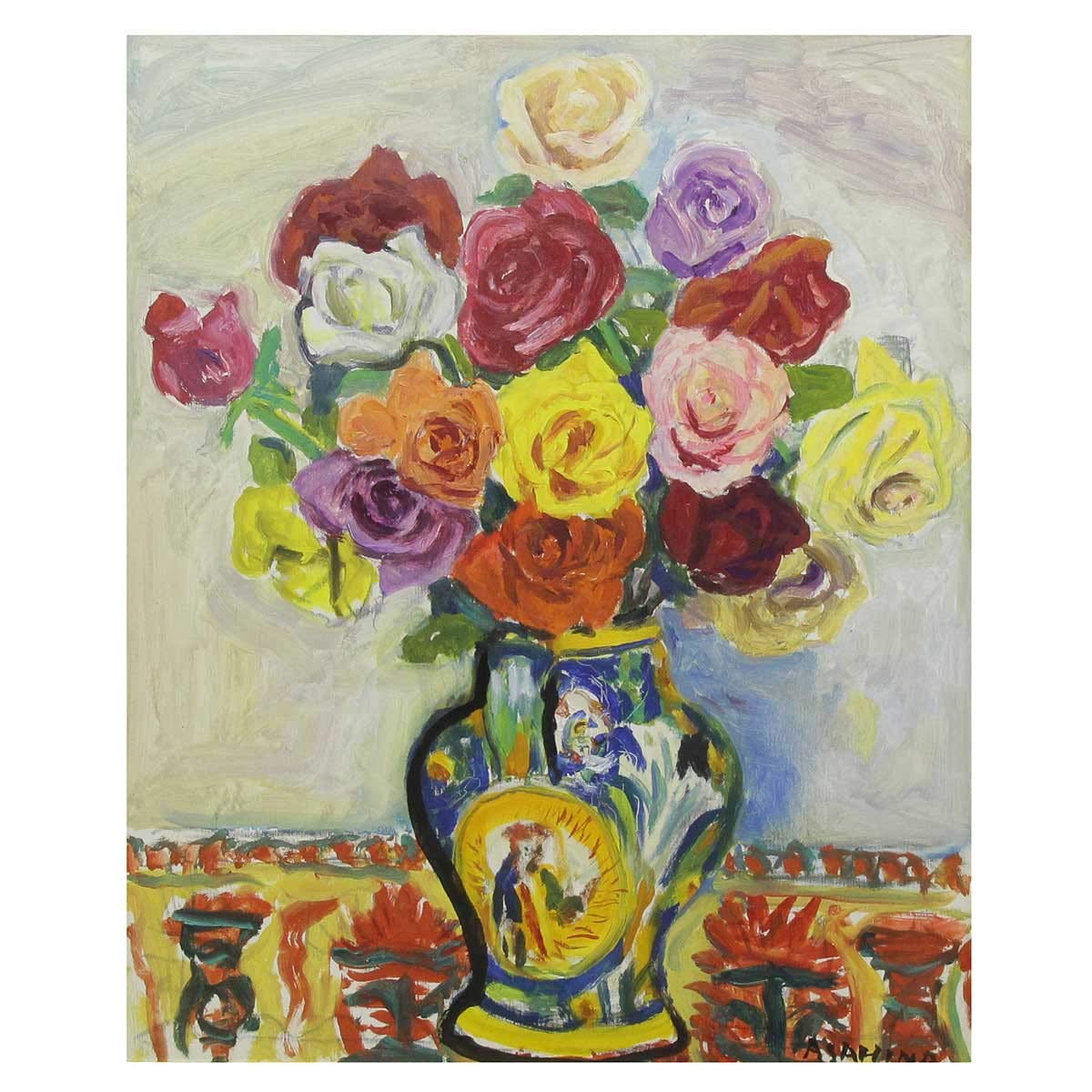 user_ac065686 朝比奈文雄 薔薇 油彩 6号 user_ac065686 朝比奈文雄