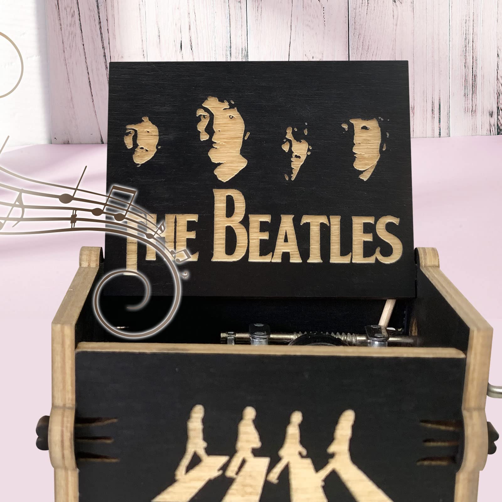 レトロ ミニーマウス 木製 オルゴール レットイットビー Let it be