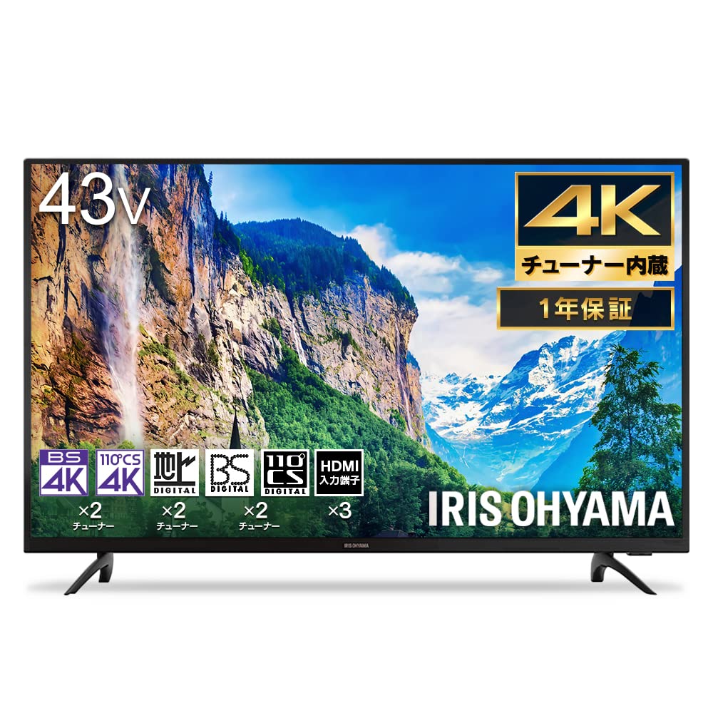 IRIS OHYAMA 43インチ 4K液晶テレビ Amazon.co.jp: アイリスオーヤマ