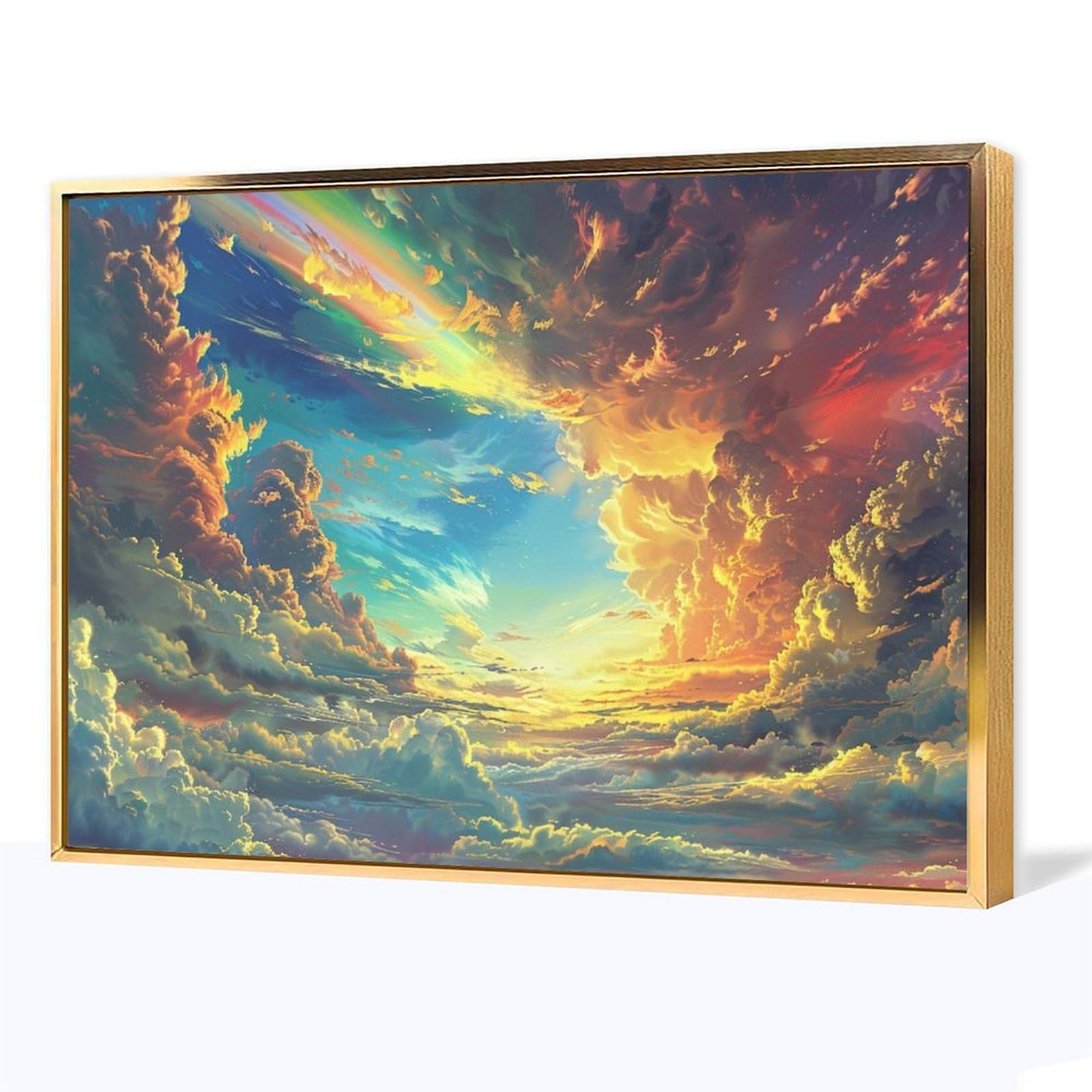 油絵 太陽と雲 油絵太陽と雲