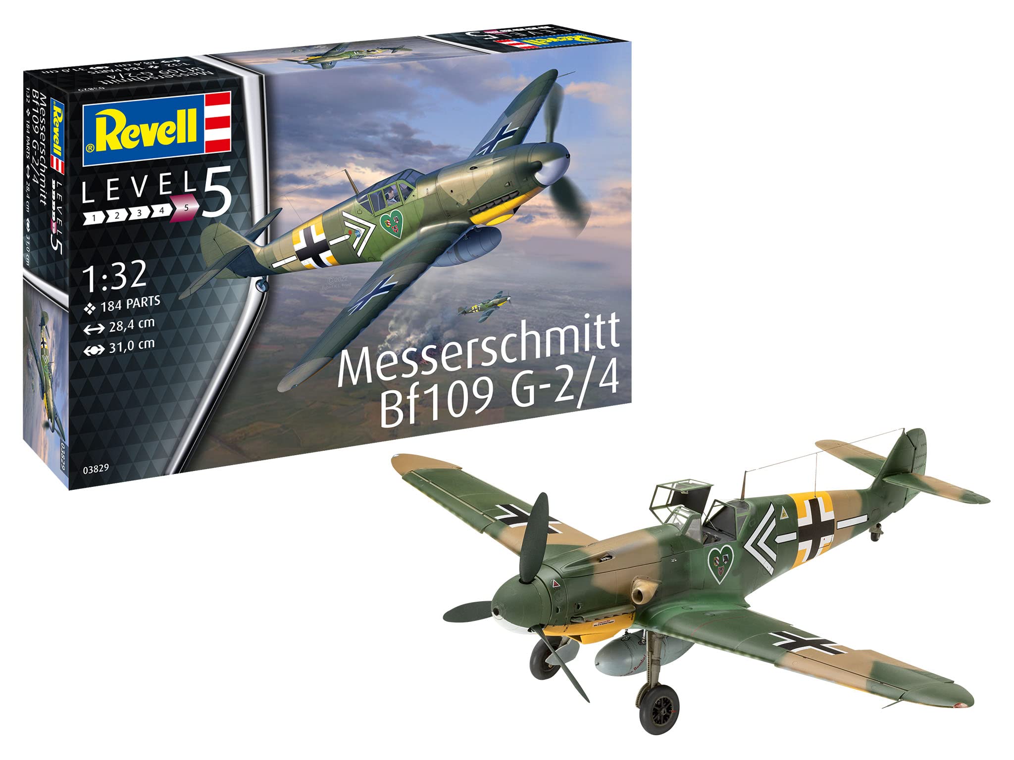Amazon.com: Revell 03829 Messerschmitt Bf109G-2/4 1:32 Scale Model