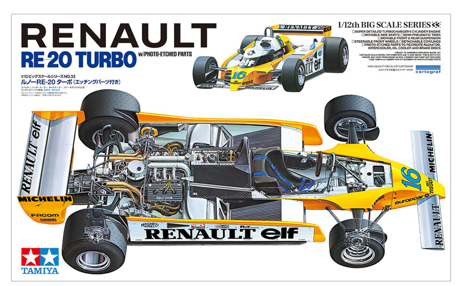 Amazon.com: TAMIYA 1/12 Renault RE-20 Turbo LTD ED TAM12033
