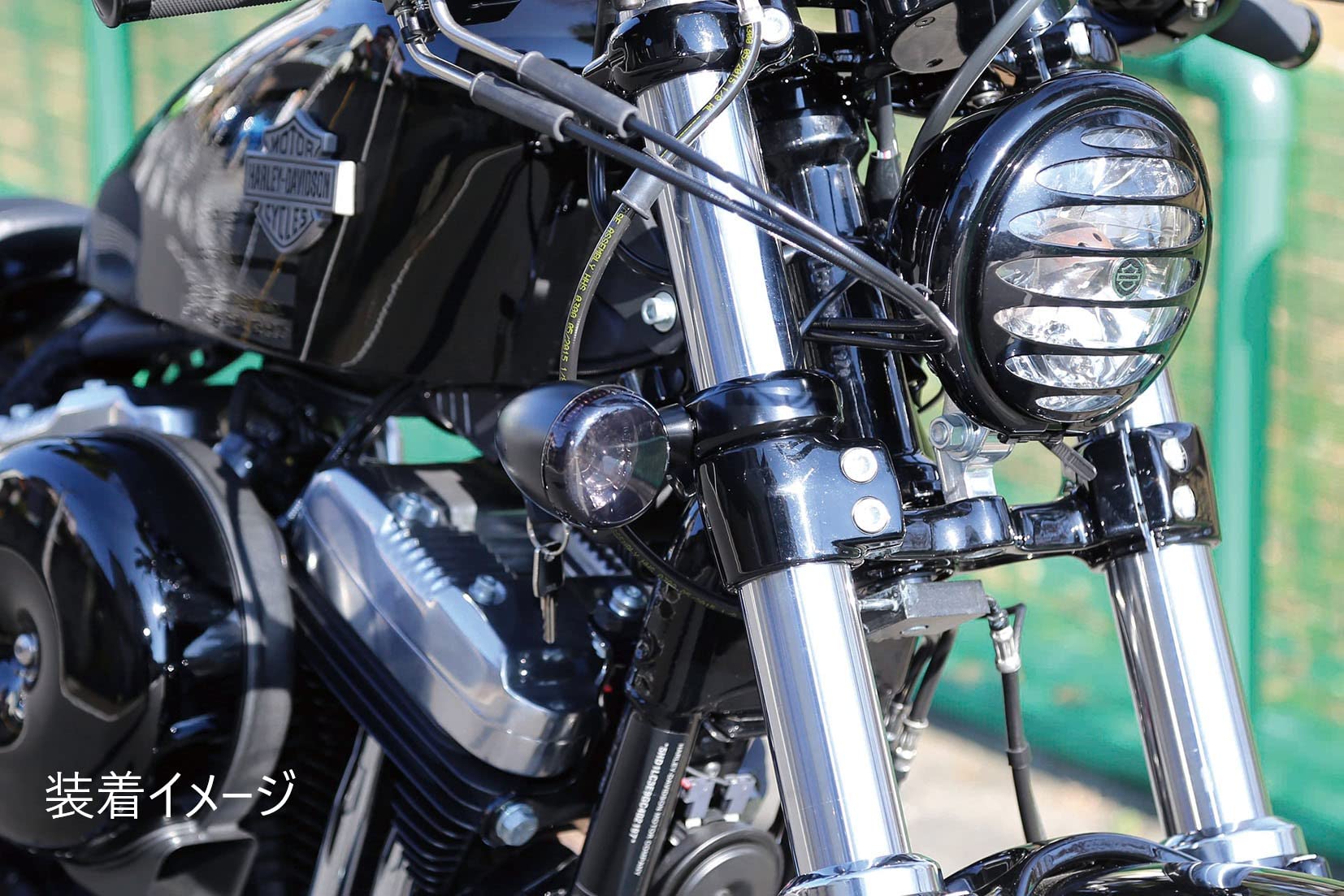 ウインカー左右 前後 ハーレー純正 フォーク移設クランプ 49mm