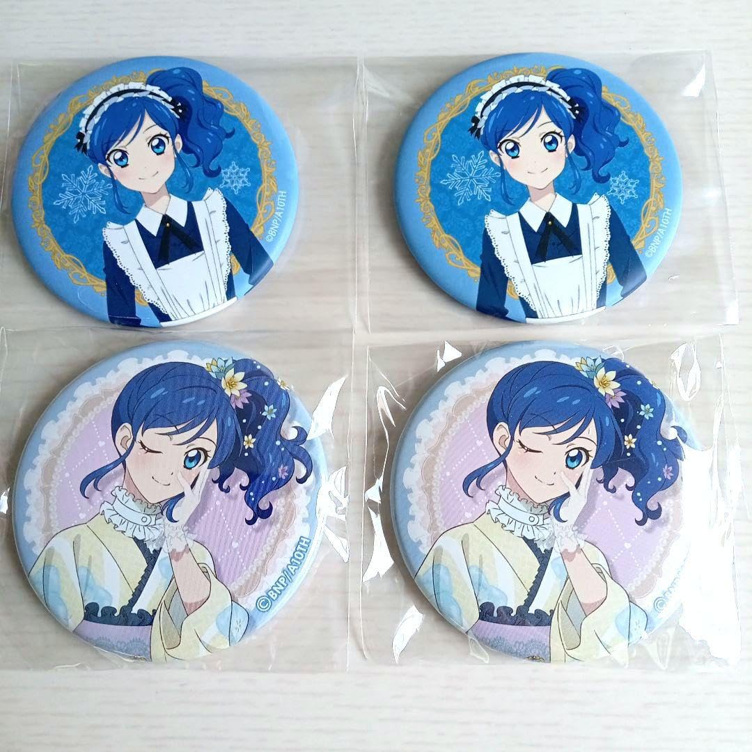霧矢あおい アイカツ XROUND1 缶バッジ45点 特典カード9点 セット